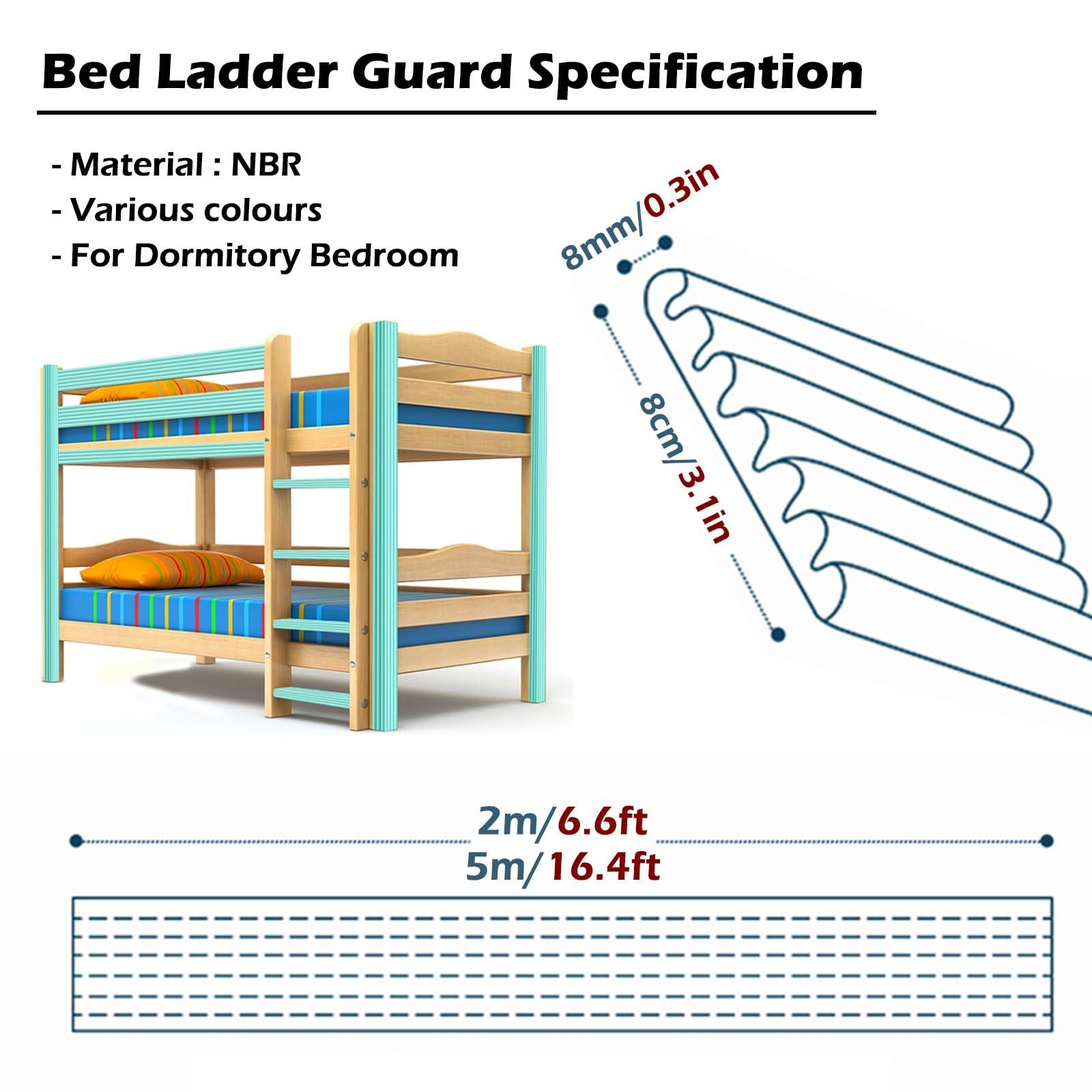 KIROJA Soft Bunk Bed Ladder Cover Foam Padding, Self-stick Table Edge Protector Strips Extra-Wide, Dormitory Traction Treads Stair Steps Pads Furniture Corner Safety Bumpers ( Color : Black , Size : 15m/49.2
