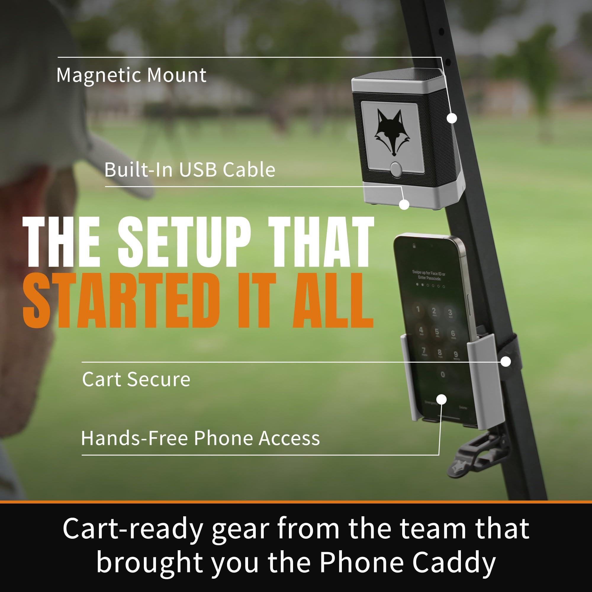 Desert Fox Desert Fox DJ-10 Wireless Golf Speaker - Bluetooth Speaker Built Specifically for Golf - Magnetic Attachment to Golf Cart (Gray)