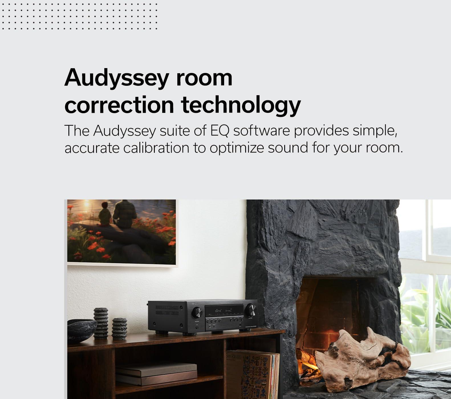 Denon Denon AVR-S670H 5.2 Ch Home Theater Receiver - 8K UHD HDMI Receiver (75W X 5), Streaming via Built-in HEOS, Bluetooth & Wi-Fi, Dolby TrueHD, Dolby Pro Logic II & DTS HD Surround Sound