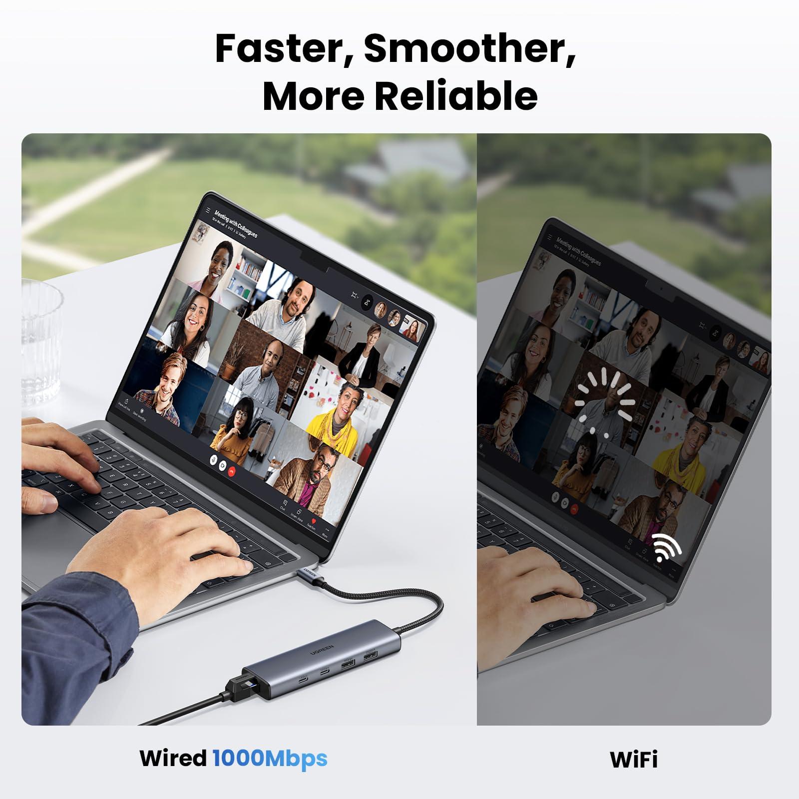 UGREEN UGREEN USB C to Ethernet Adapter 2.5Gb Bundle with USB 3.2 to Ethernet Adapter 5-in-1 USB C Hub Ethernet