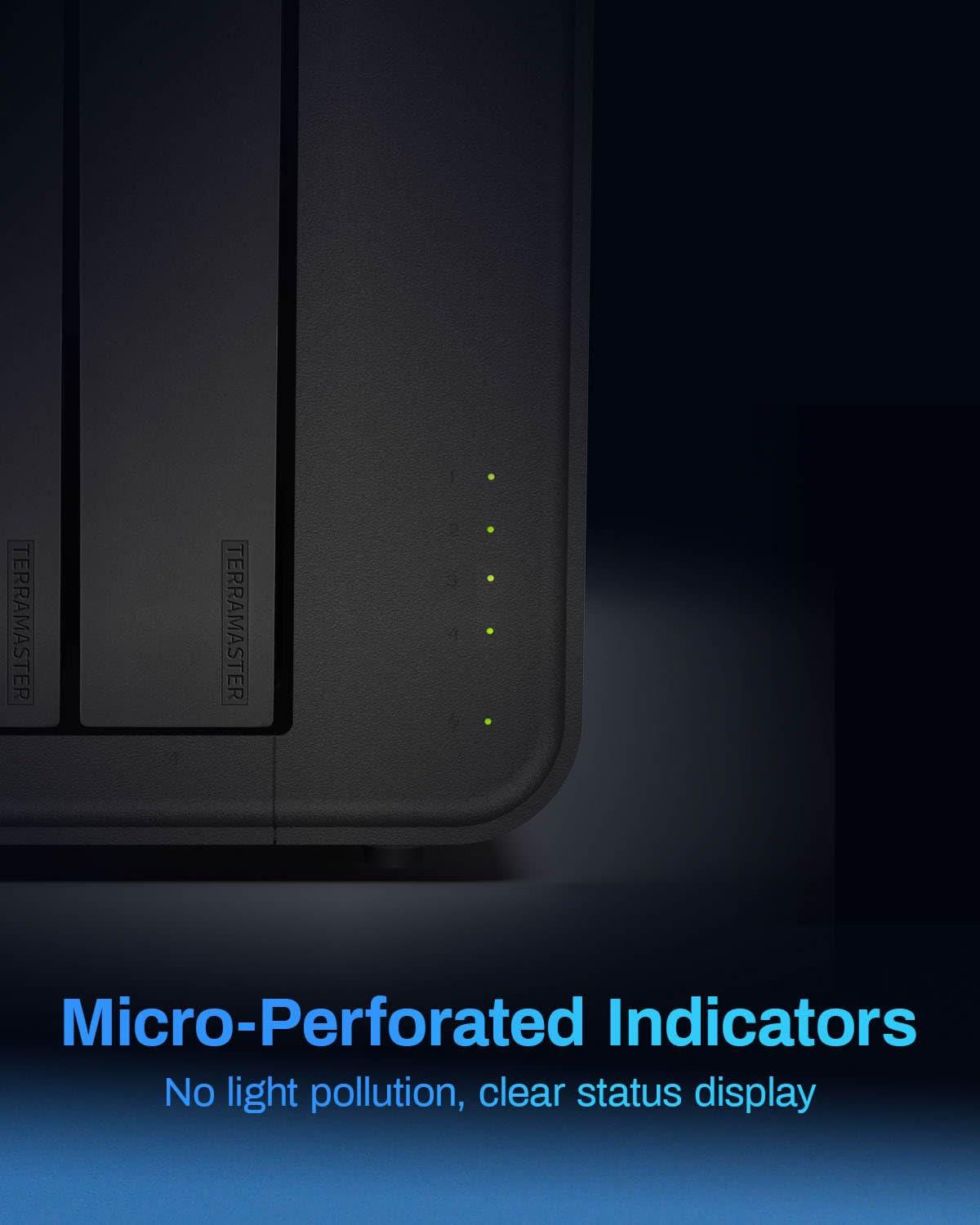 TERRAMASTER TERRAMASTER F4-424 Max NAS Storage - 4Bay Core i5 1235U 10-Cores 12-Threads, 8GB DDR5 RAM, Dual 10GbE Ports, Network Attached Storage Peak Performance for Business (Diskless)