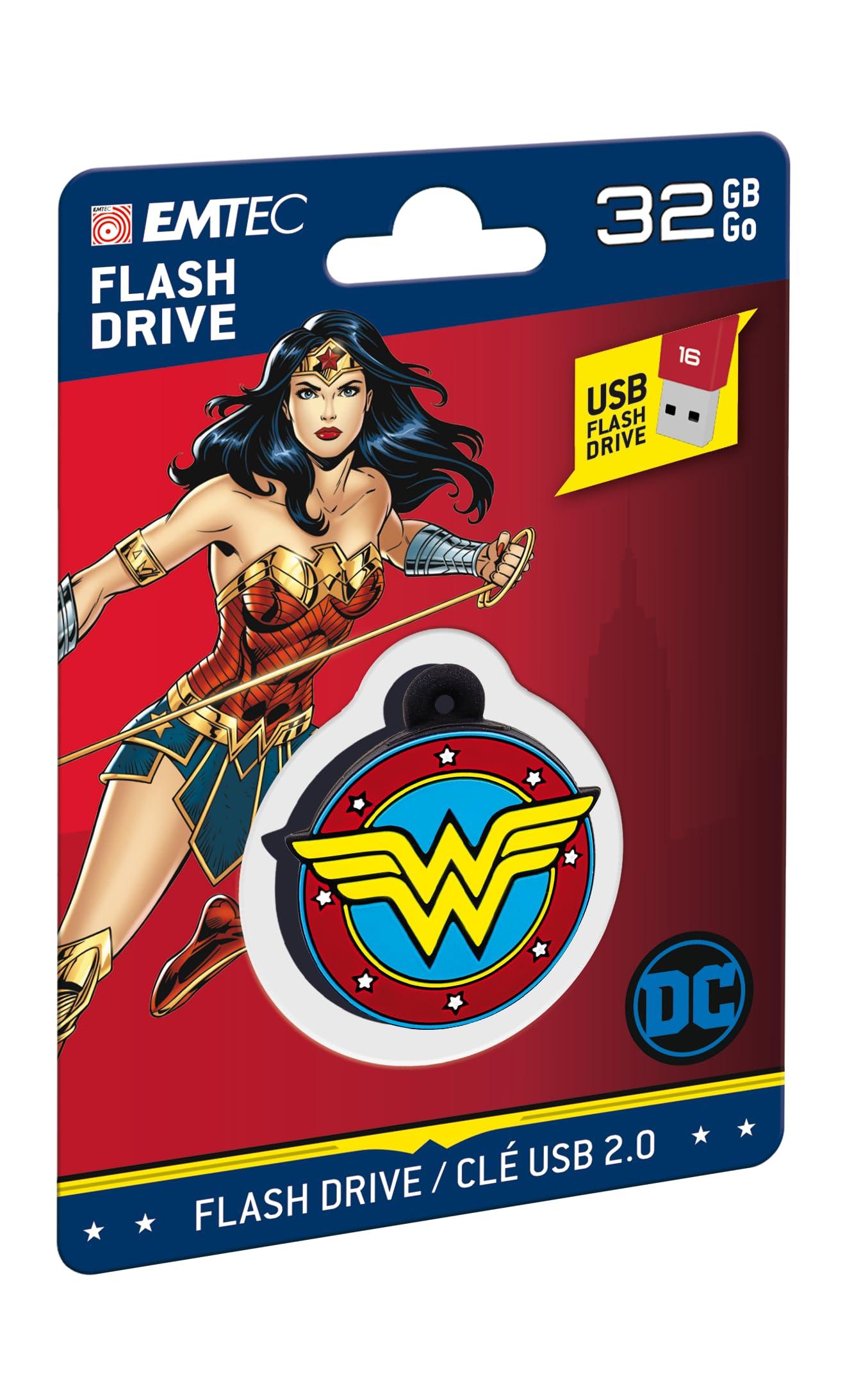 Emtec EMTEC 32GB-Wonderwoman DC Comics Collector USB 2.0 3D Soft Touch Gum Flash Drive