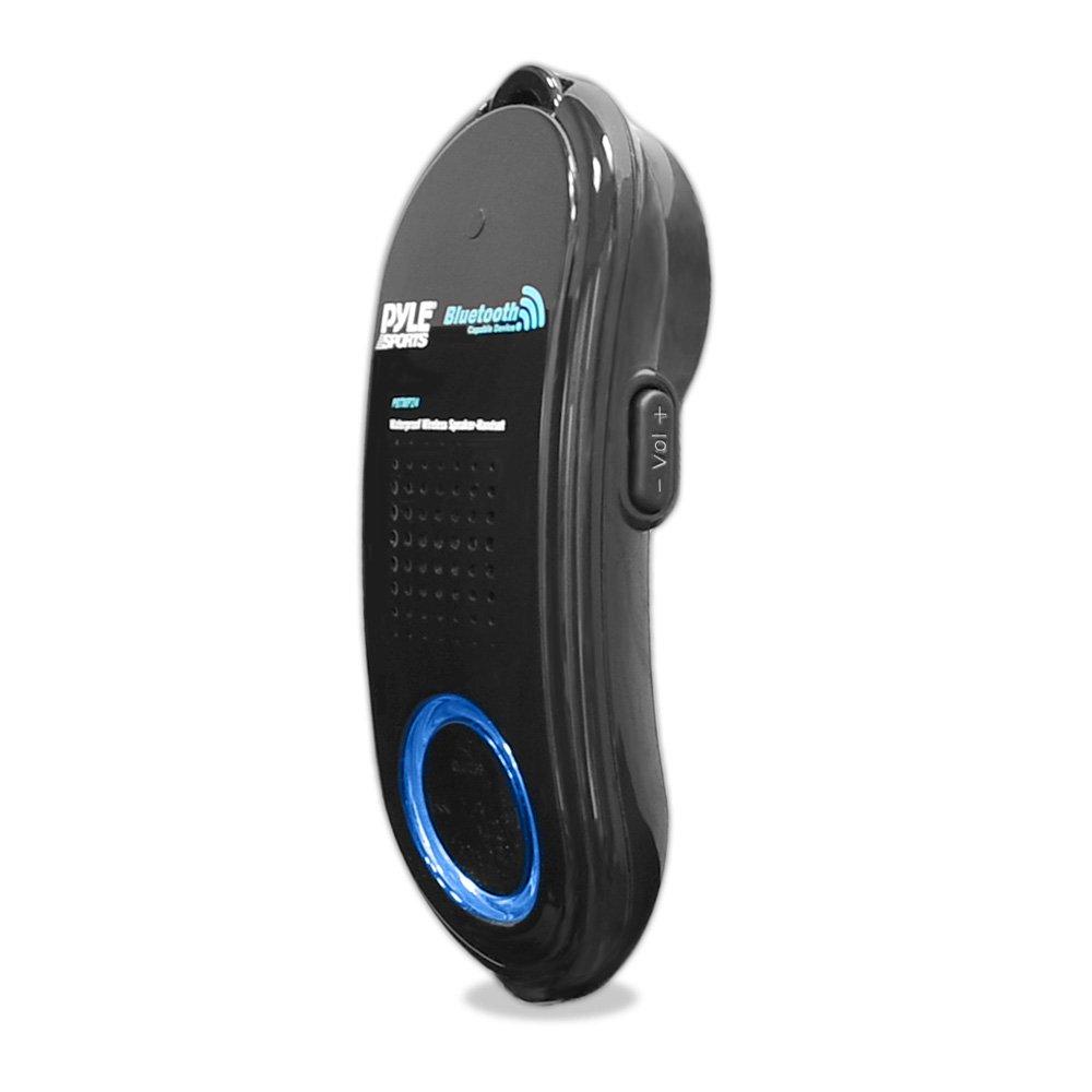 Pyle Pyle Portable Wireless Waterproof Handset Speaker - Bluetooth Compatible Rechargeable Battery Powered Shower Outdoor Loud Speaker w/ Microphone - USB Charger - iPhone, Android - Pyle PBTWP24BK (Black)