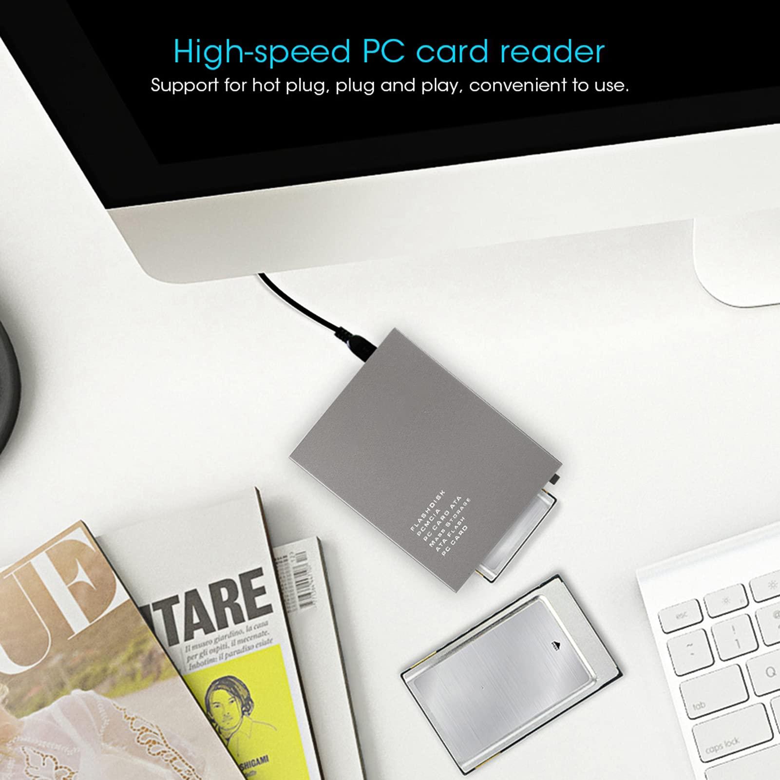 Acogedor USB 2.0 PCMCIA Card Reader, USB2.0 Interface to PC Card ATA, PCMCIA, PC Card Memory Card Reader Support 20MB-20G, Plug and Play, Hot Swap