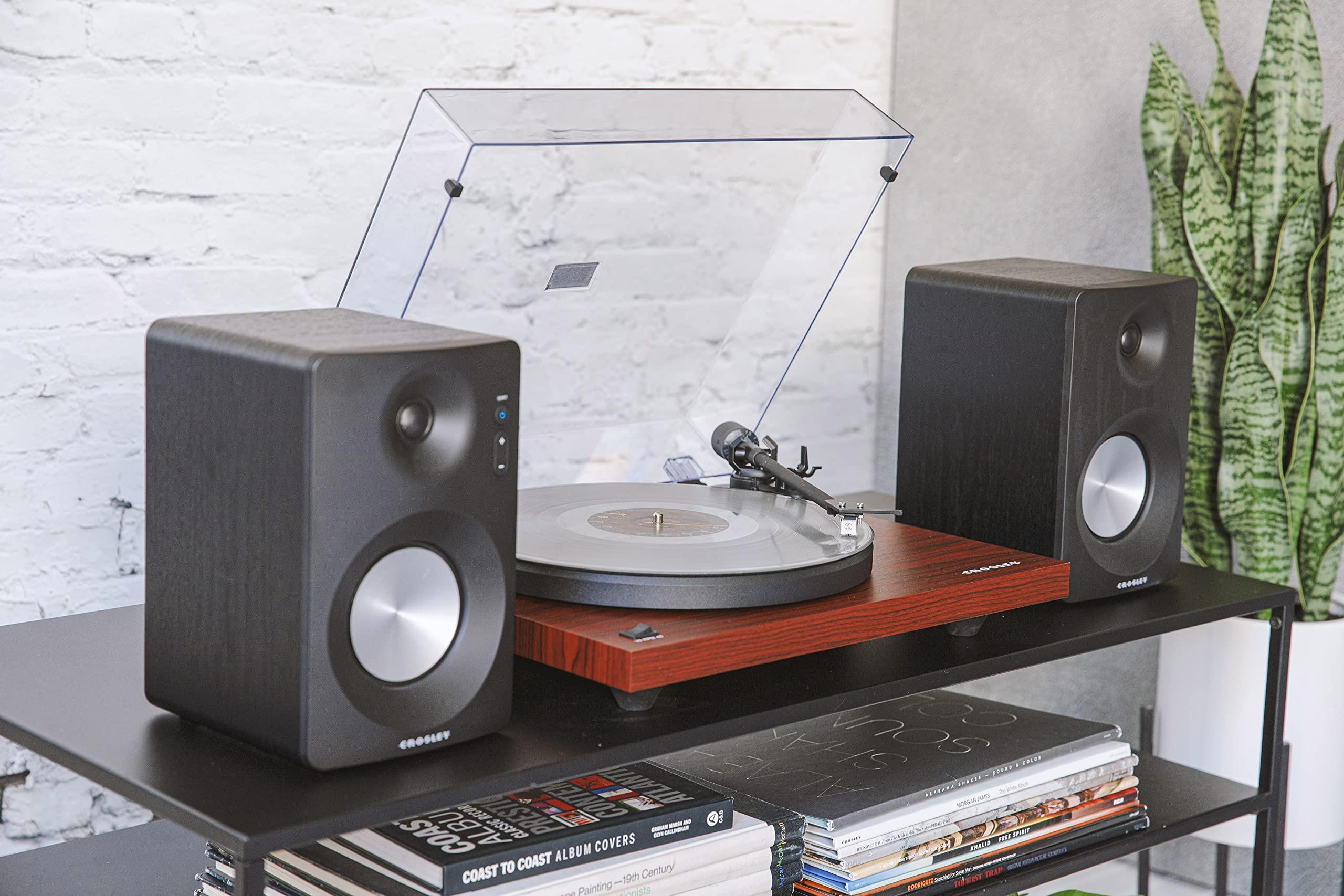 Crosley Crosley KT6101-MA Belt-Drive Bluetooth Turntable with Built-in Preamp and Included Speakers, Mahogany