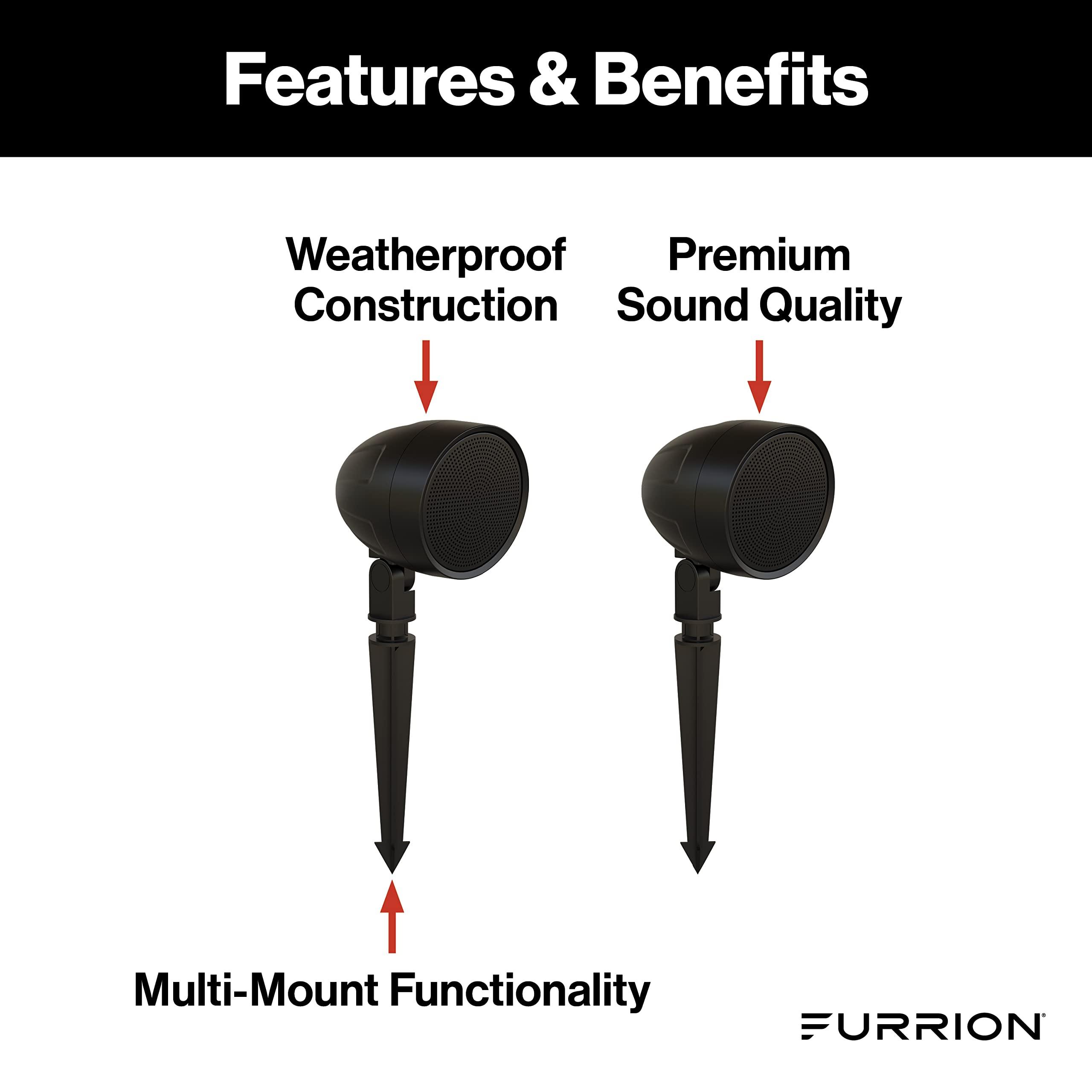 Furrion Furrion Aurora 4" Veranda Series Outdoor Landscape Speakers for Patios, Decks and Gardens 2022323831