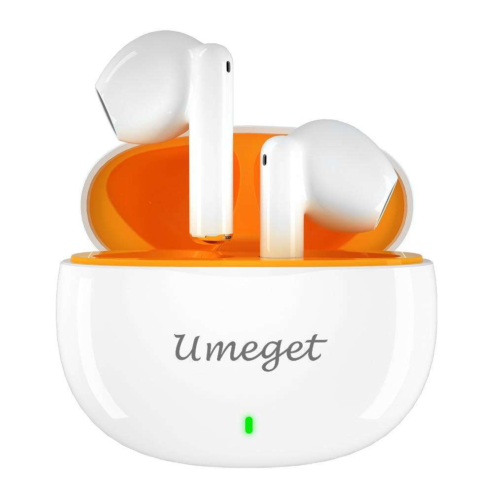 UMEGET UMEGET TWS Earbuds Half in Ears ENC Wireless Bluetooth Earphones,Dual Mics in Ear Detection Wireless Headset,Lower Delay 13mm Speaker Headphones. (Black)