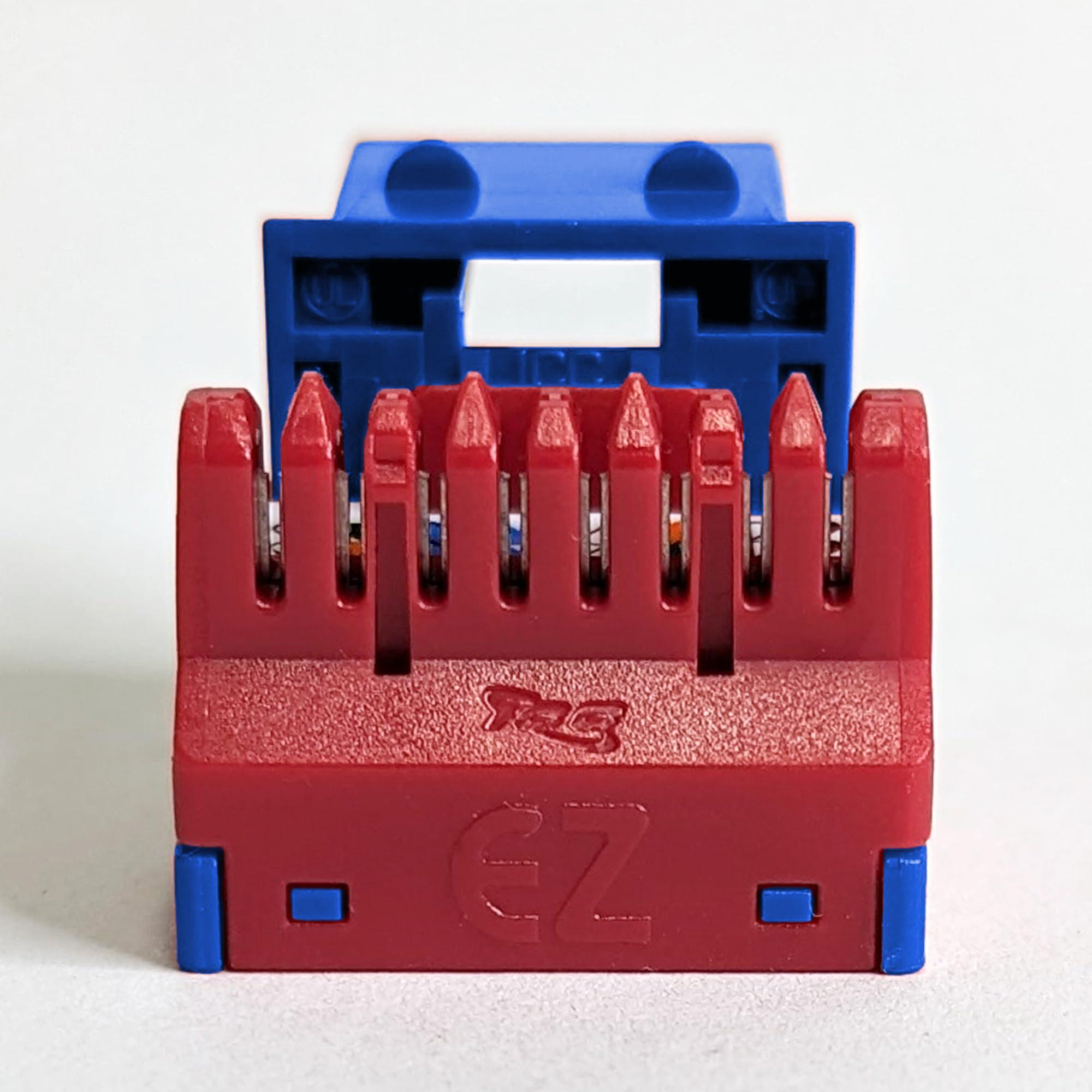 ICC ICC CAT6 EZ Keystone Jack 25-Pack with JackEasy Termination Tool Bundle - RJ45 Ethernet Cable Connectors, PoE++ Rated, UL Listed - Cat6a, Cat6, Cat5e, and Voice Keystone Jacks