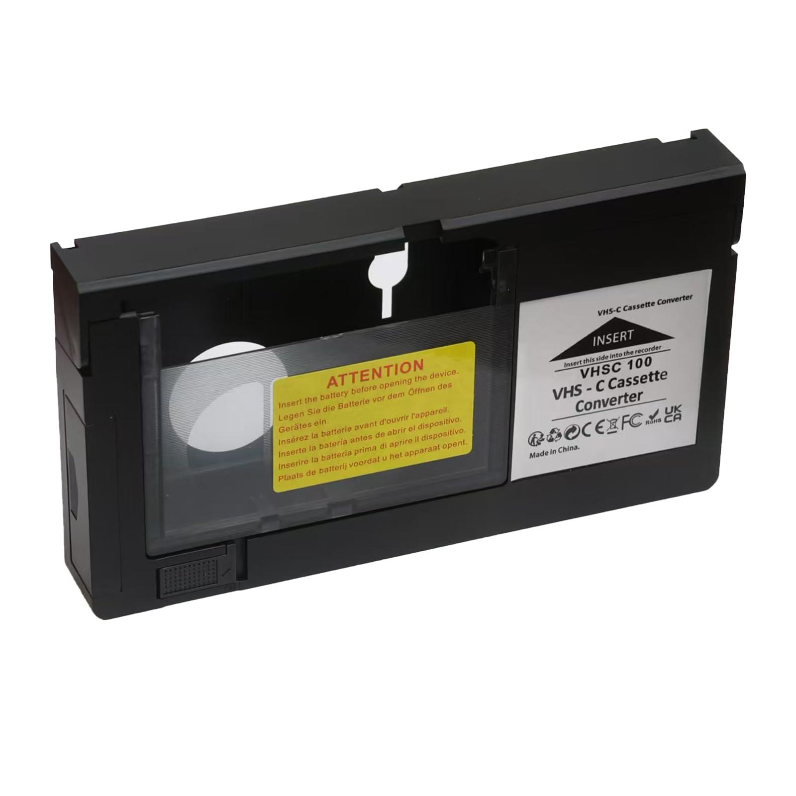 BECBOLDF VHS-C Tape Cassette Adapter for Camcorders Motorized VHS VHS-C to VHS Ideal for VCR Player, Video Cassette Player and VHS to Digital Converting