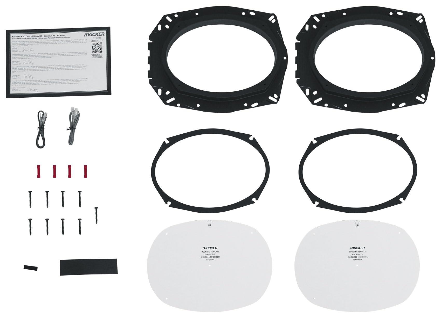 Audiosavings Audiosavings Bundle: (2) Pair Kicker 51KSC6904 6x9 150 Watt RMS Car Audio Speakers KSC6904 KSC690 (Items 4)