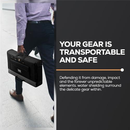 SLINGER Slinger SLINGER Foldable Padded Nylon Tote Carrying Case - LCD Transport Case for Displays, Computers, Monitors & TVs Between 27\" - 32\" - Water Resistant - Shoulder Strap & Handle Options