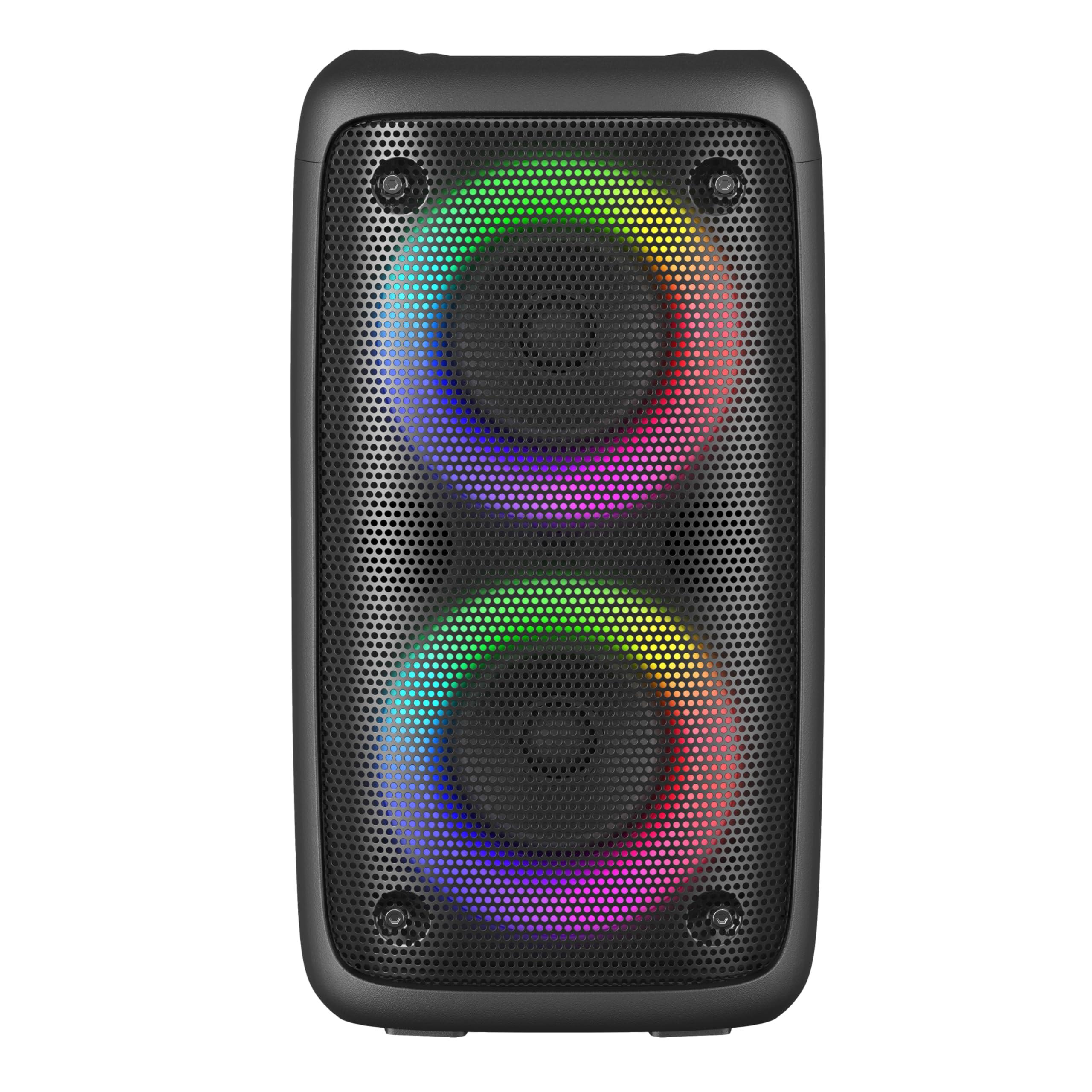 Supersonic IQ Sound IQ-1944BT 2 x 3-inch Portable Bluetooth Speaker, TWS, LED Lights, 10W Output Power, Multi Connectivity, Karaoke, FM Radio, Rechargeable Batteries -Perfect for Home Entertainment, Seminars