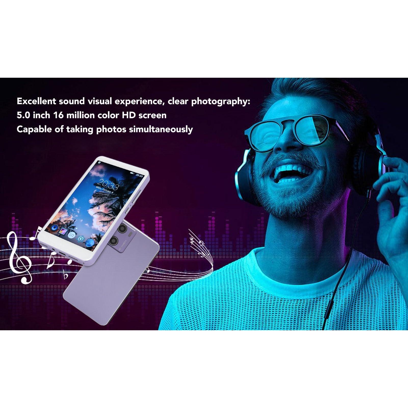 LAISANIM LAISANIM 8GB Mp3 Mp4 Player with Bluetooth and, 5.0" IPS Touchscreen Mp3 Music Players with FM Radio for Kids,Support Up to 256GB TF Card(not Included) ()