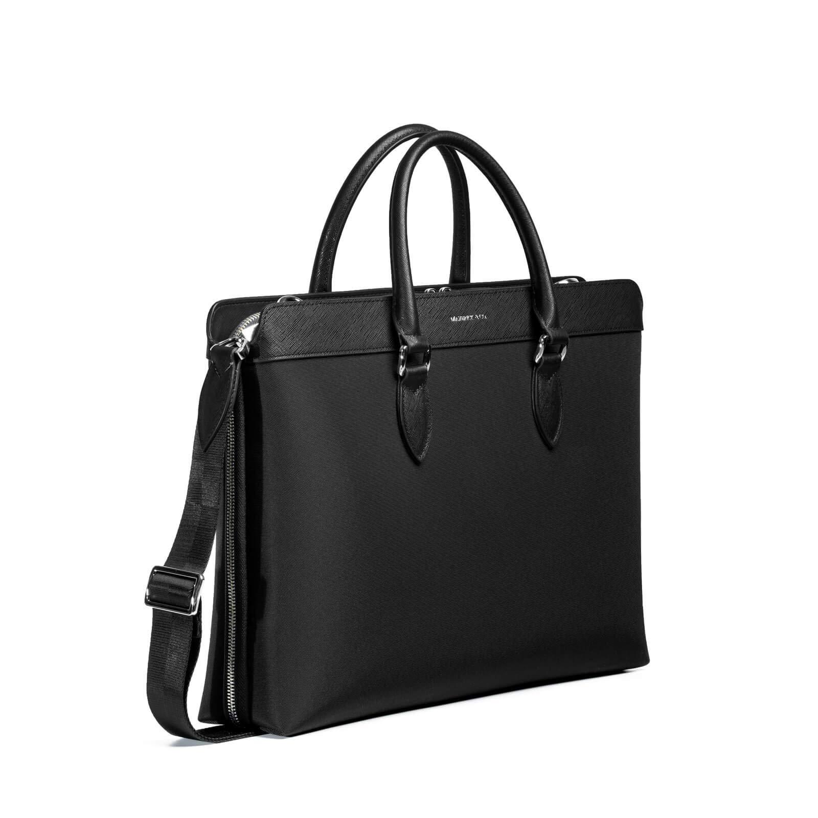 Maverick & Co. Maverick & Co. Alpha Leather-Trimmed Briefcase (Black)
