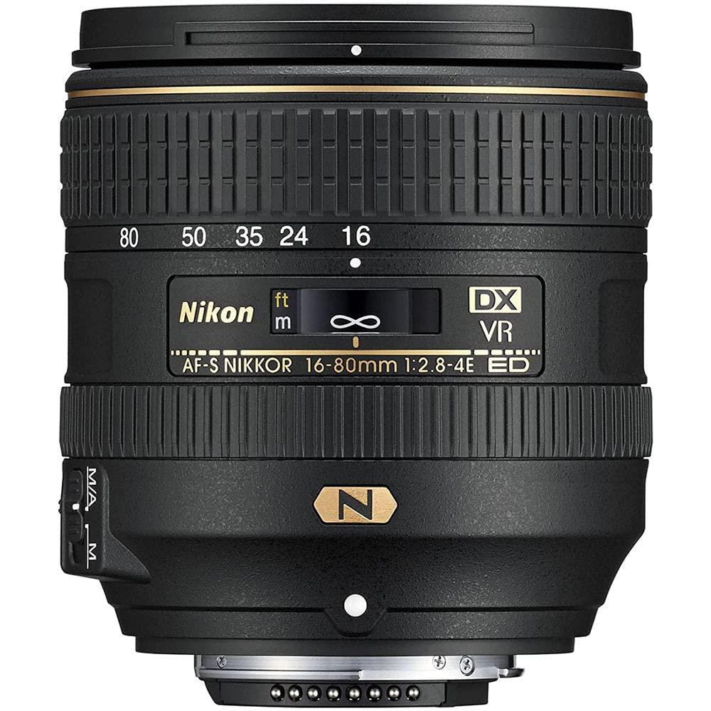 Nikon Nikon AF-S DX NIKKOR 16-80mm f/2.8-4E ED VR Lens (20055) + Filter Kit + Cap Keeper + Cleaning Kit (Renewed)