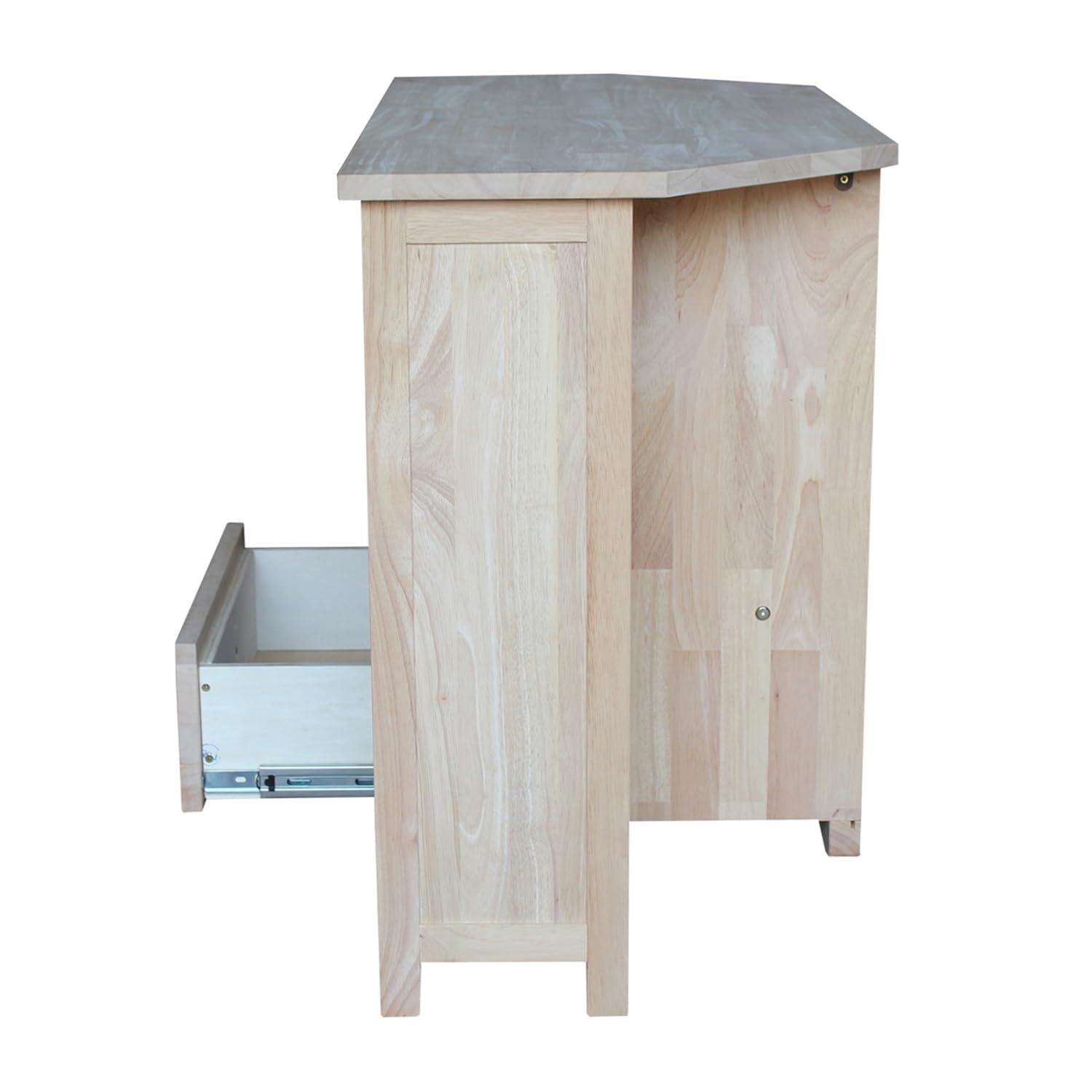 International Concepts IC International Concepts Unfinished Corner Entertainment/TV Stand, OneSize