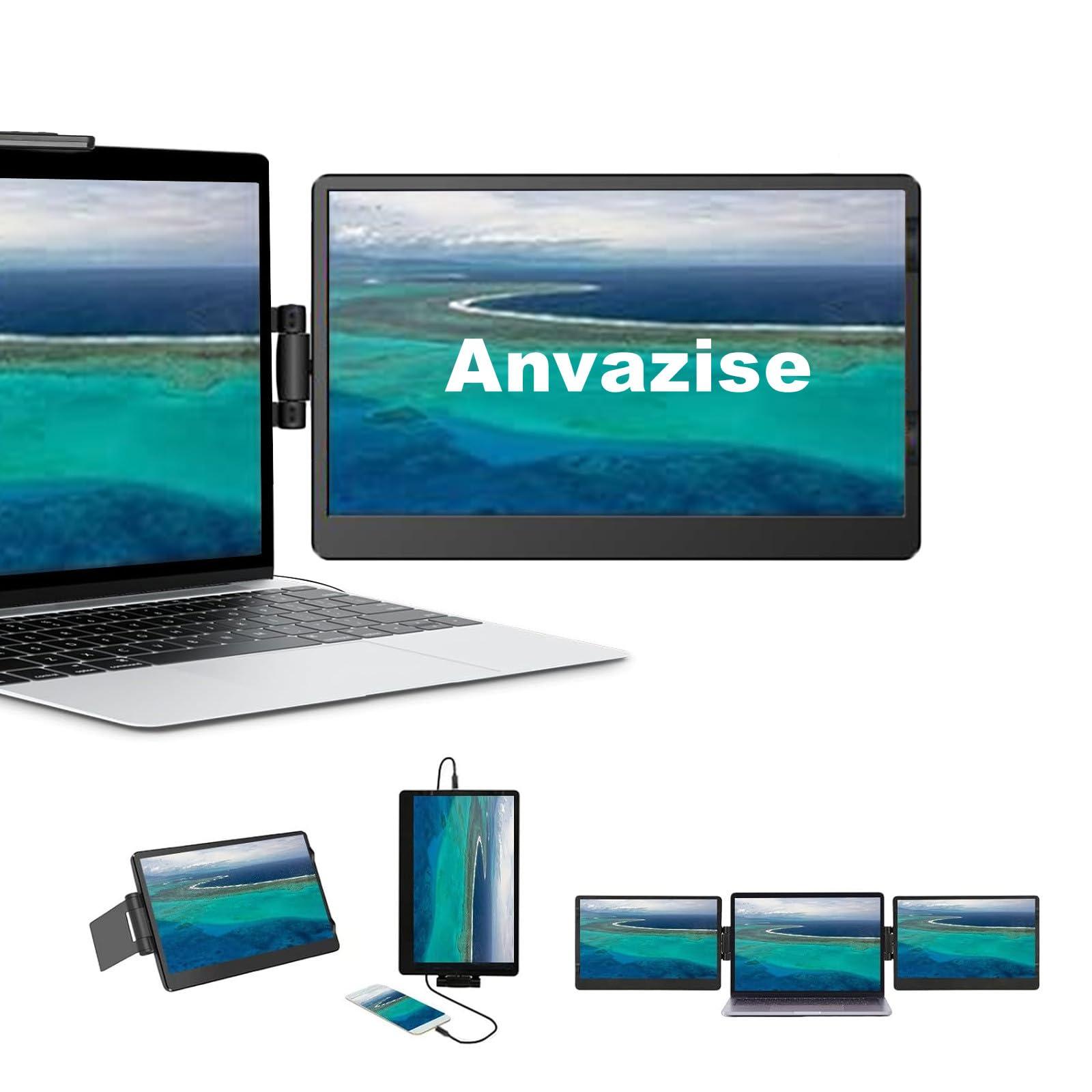 Anvazise Anvazise Laptop Monitor Extender, 11.6/14.1 inch Portable Monitor Dual Screen External Second Monitor 19201080 FHD IPS,USB-C/HDMI,Plug and Play,for Laptop Notebook (11.6 inch)