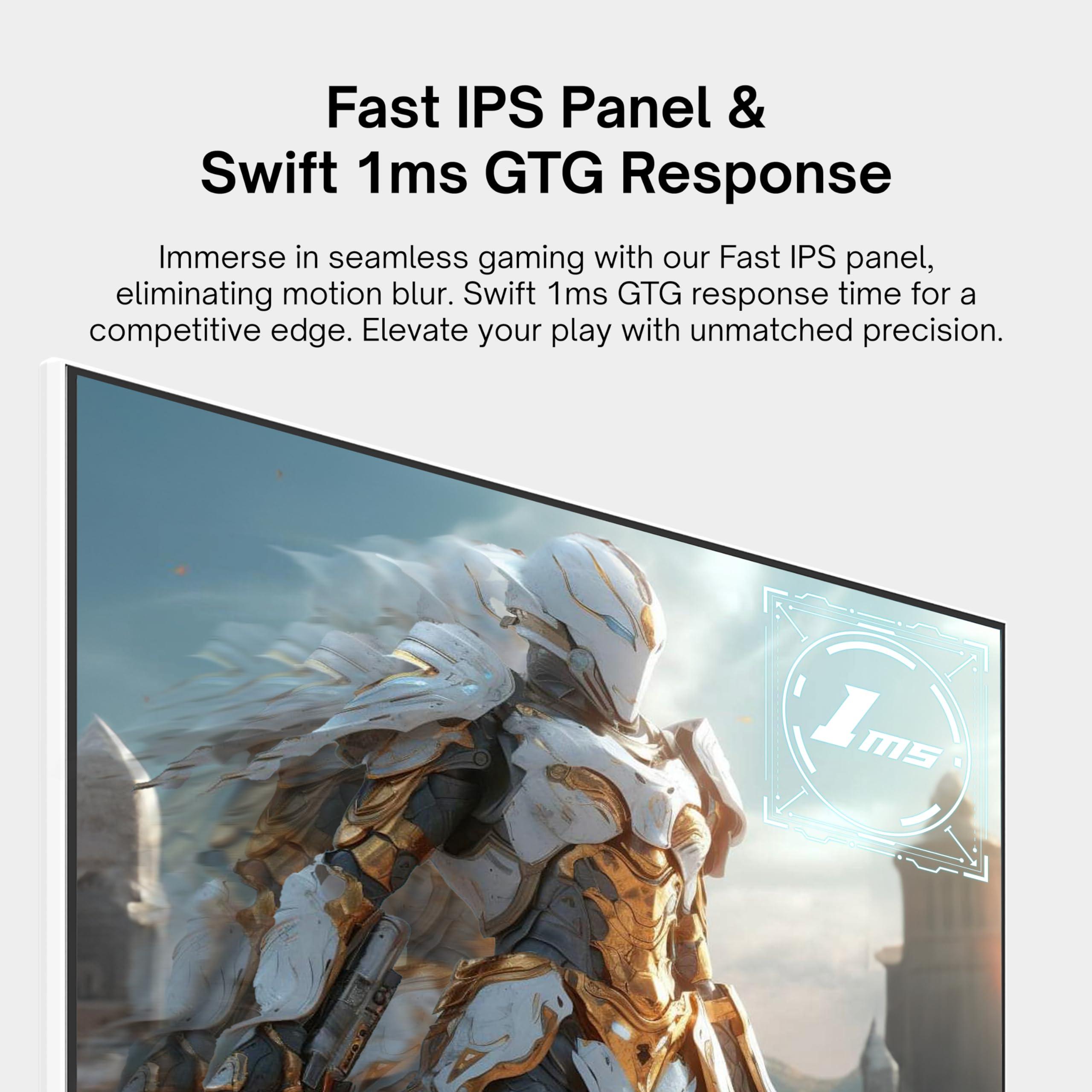 Pixio Pixio PX278 Wave White 27 inch 180Hz Refresh Rate FHD 1440p Resolution Fast IPS Panel 1ms GTG Response Time White Gaming Monitor with FreeSync