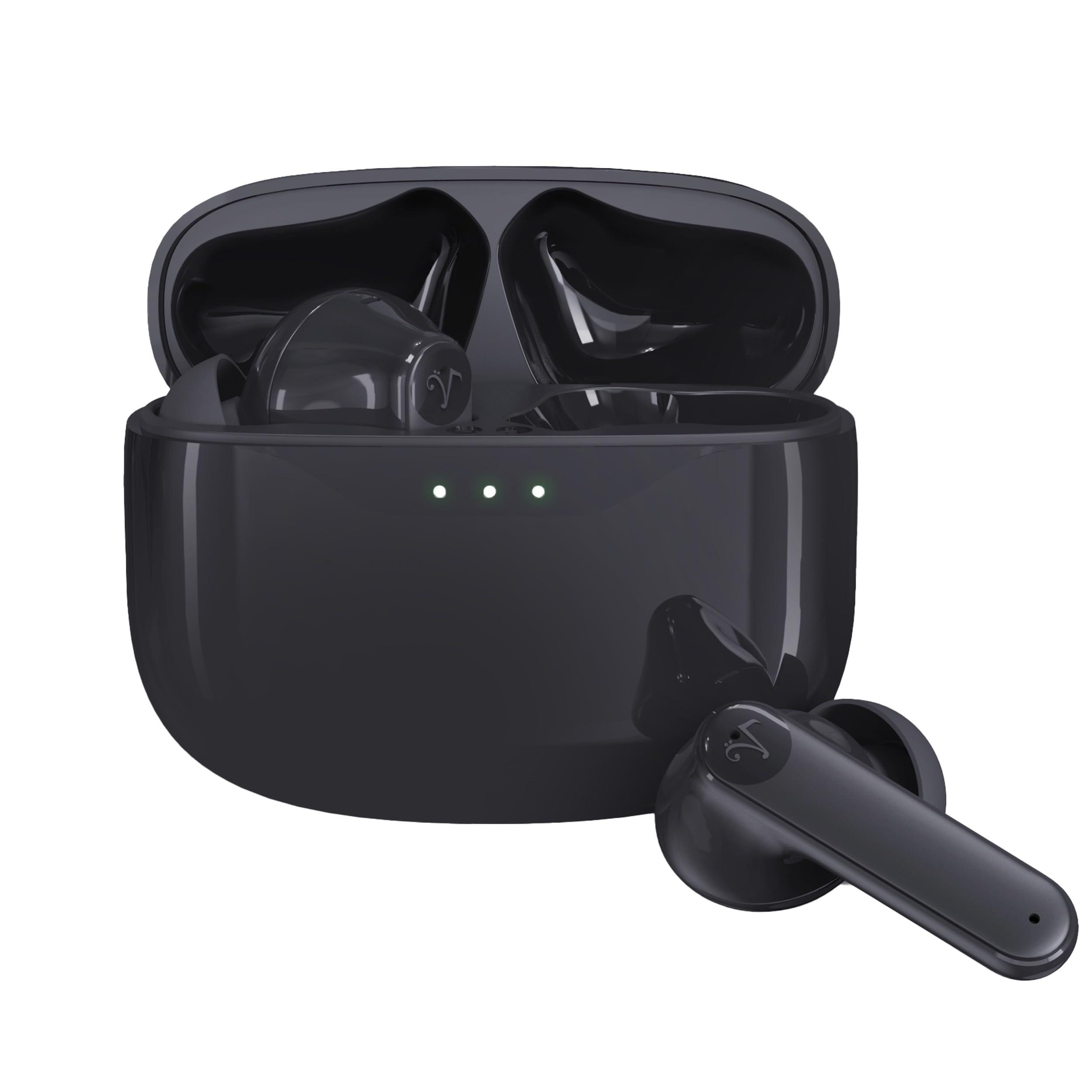 Visual Land Visual Land Soundwave A1 Plus (2025 Edition) Active Noise Cancelling Earbuds, 6 Mics, 48H Total Playtime, 15 Mins = 6 Hours Playtime - Black