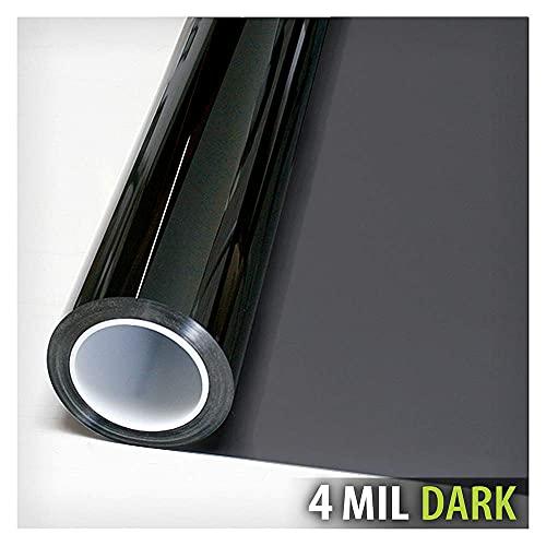 Buydecorativefilm BDF S4MB20 Window Film Security and Daytime Privacy 4 Mil Black 20 (Dark) - 48in X 24ft