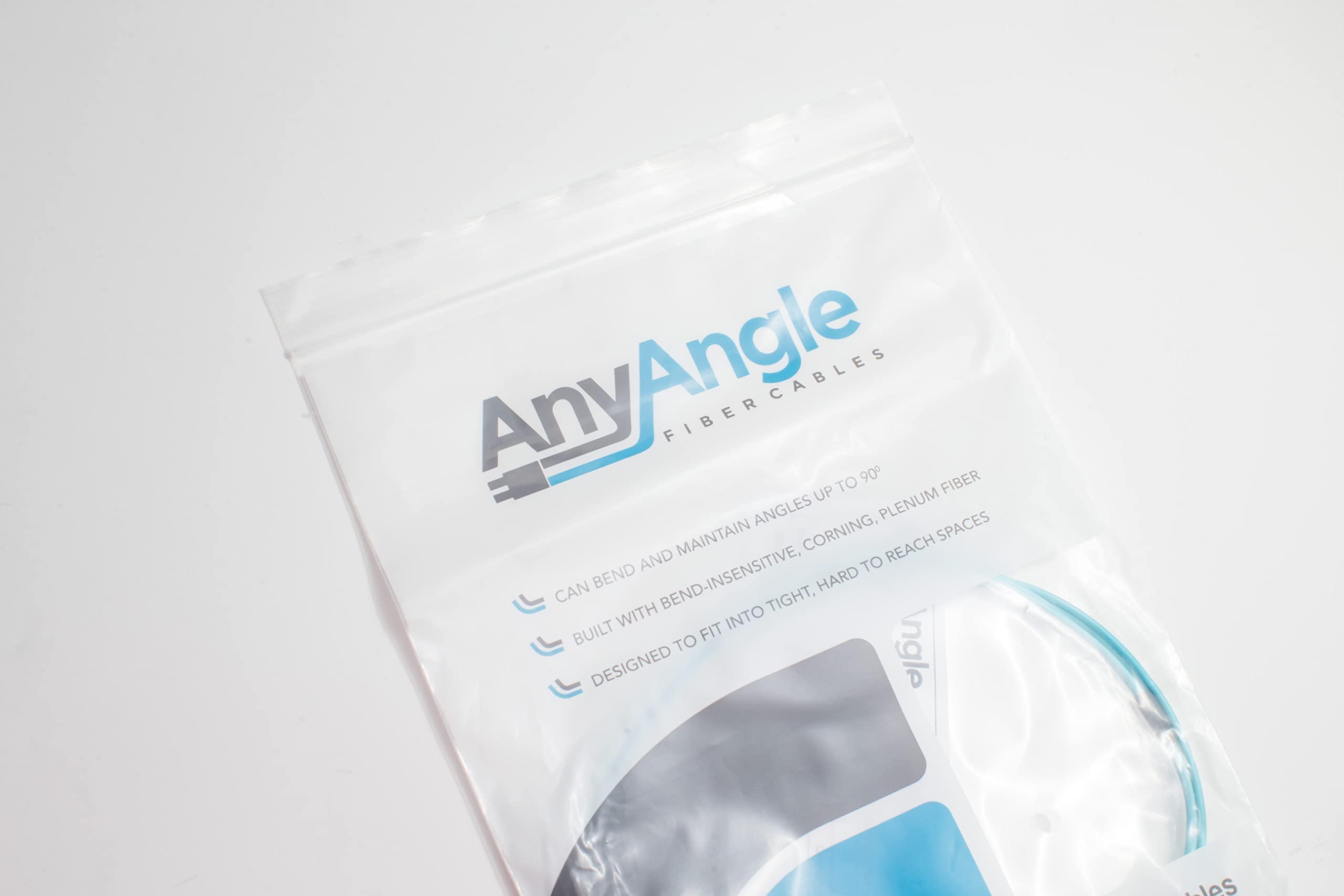 FiberCablesDirect FCD - 1M OM4 LC LC Fiber Patch Cable | AnyAngle 100G Plenum Duplex 50/125 LC to LC Multimode Jumper 1 Meter (3.28ft) | Length Options: 1M-30M | 40/100g sfp+ qsfp 100gbase ofnp mmf-lc-lc