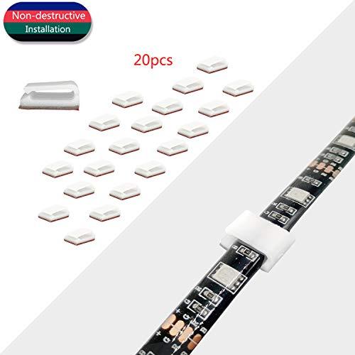 AWSOM AWSOM 4 Pin RGB LED Strip Connectors 10mm Set, RGB LED Strip Extension Cable Wire, Solderless LED Connectors 10mm for 5050 3528 RGB LED Strip Lights