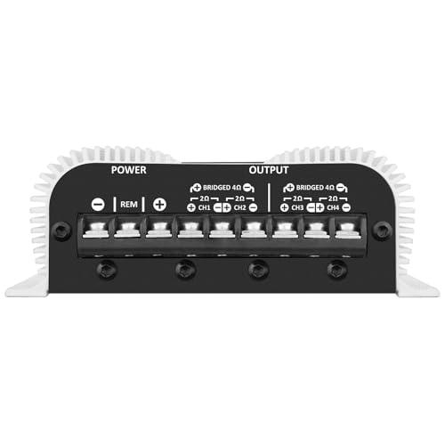 Taramp's Taramps TS 400x4 400 watts RMS 4 Channels Full Range Car Audio Amplifier, 2 Bridged Channels, RCA Input Class D, Output Power, Multichannel Amplifier System, Small - TS400X4