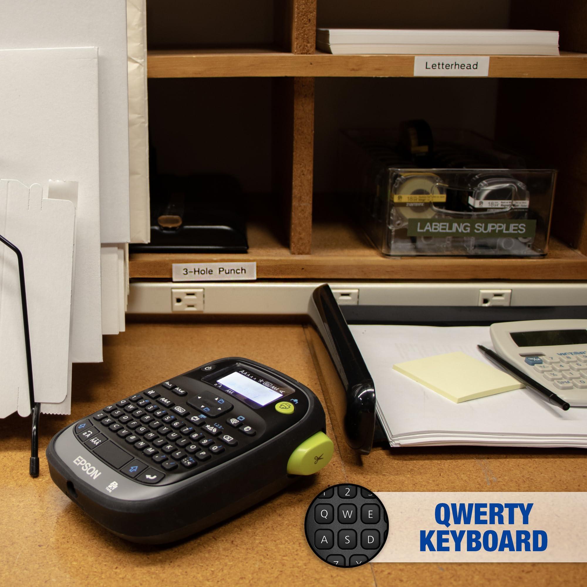 LABELWORKS LABELWORKS Epson LW-PX300 Industrial Label Maker for Office Compatible with Stickers, Magnets, and Shrink Tube, Portable Handheld Design