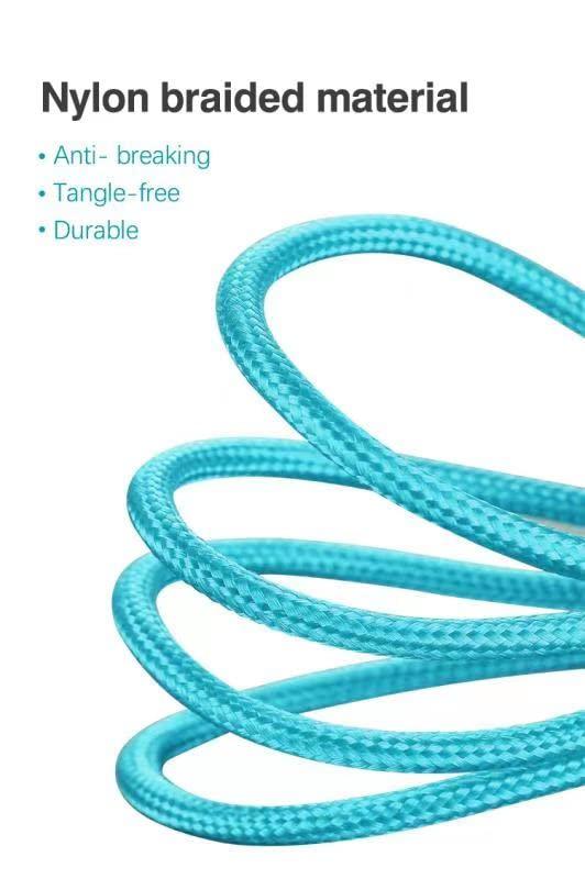 LAX Gadgets LAX Gadgets USB C Cable - Nylon Braided USB-C Charging Cable & Data Transferring - USB A to USB C Compatible, Google Pixel, Apple MacBook & Samsung Galaxy Phones - 6ft - Baby Blue (USBC6BLU)