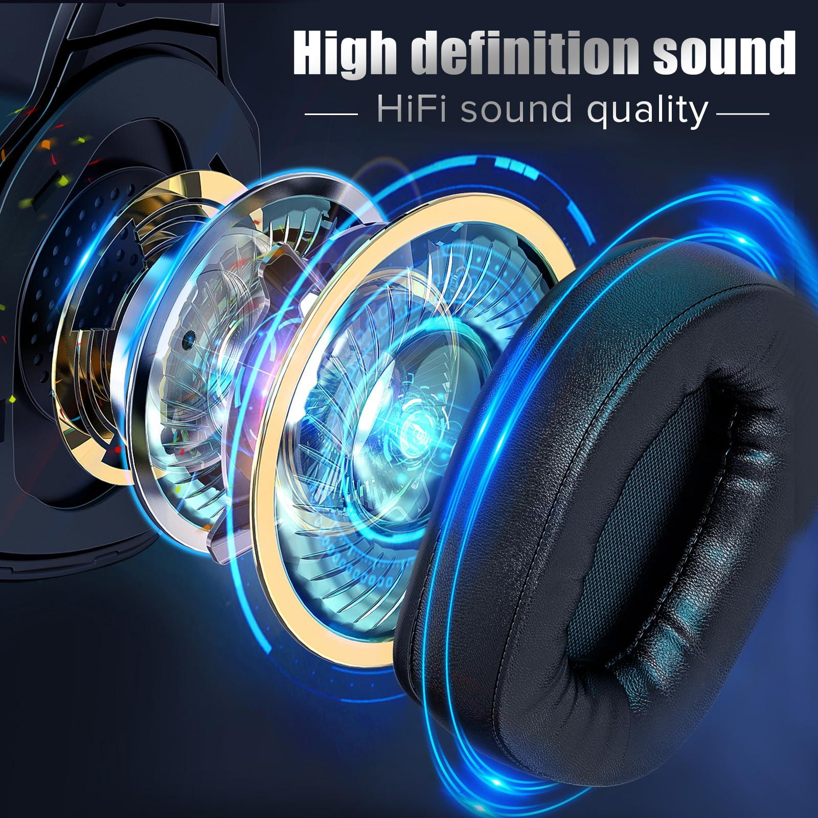 Retekess Retekess TA003 Silent Disco Headphone System, Silent Disco Party Headphones,3 Channels,LED Light,Wireless Stereo Headphones Bundle for Kids Party, Home Movies (10 Pack)