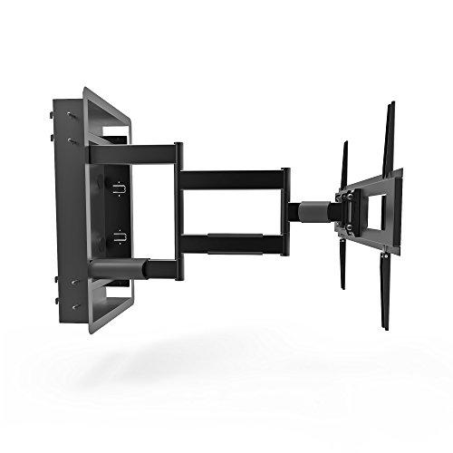 Kanto Kanto R500 Recessed In-Wall Full Motion Articulating TV Mount for 46-inch to 80-inch TVs | Ultra Low Profile | Swivel and Tilt Capable | Cable Management for Clean Setup