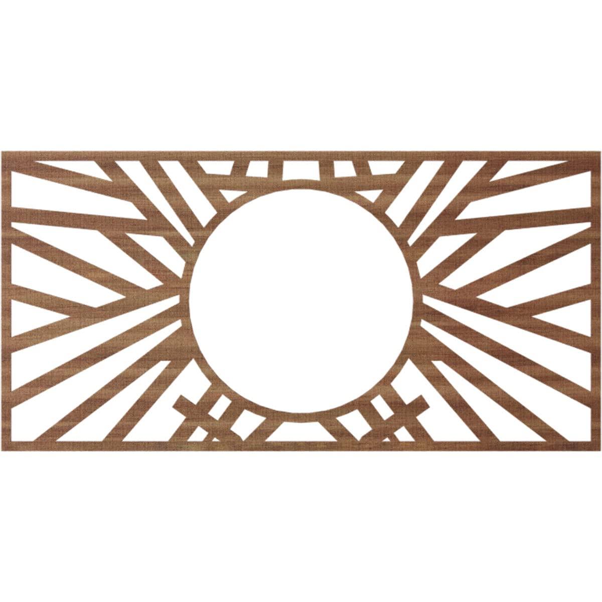Ekena Millwork Ekena Millwork 40"W x 20"H x 14 3/4"ID x 1/4"T Hoover Wood Fretwork Pierced Ceiling Medallion, Walnut
