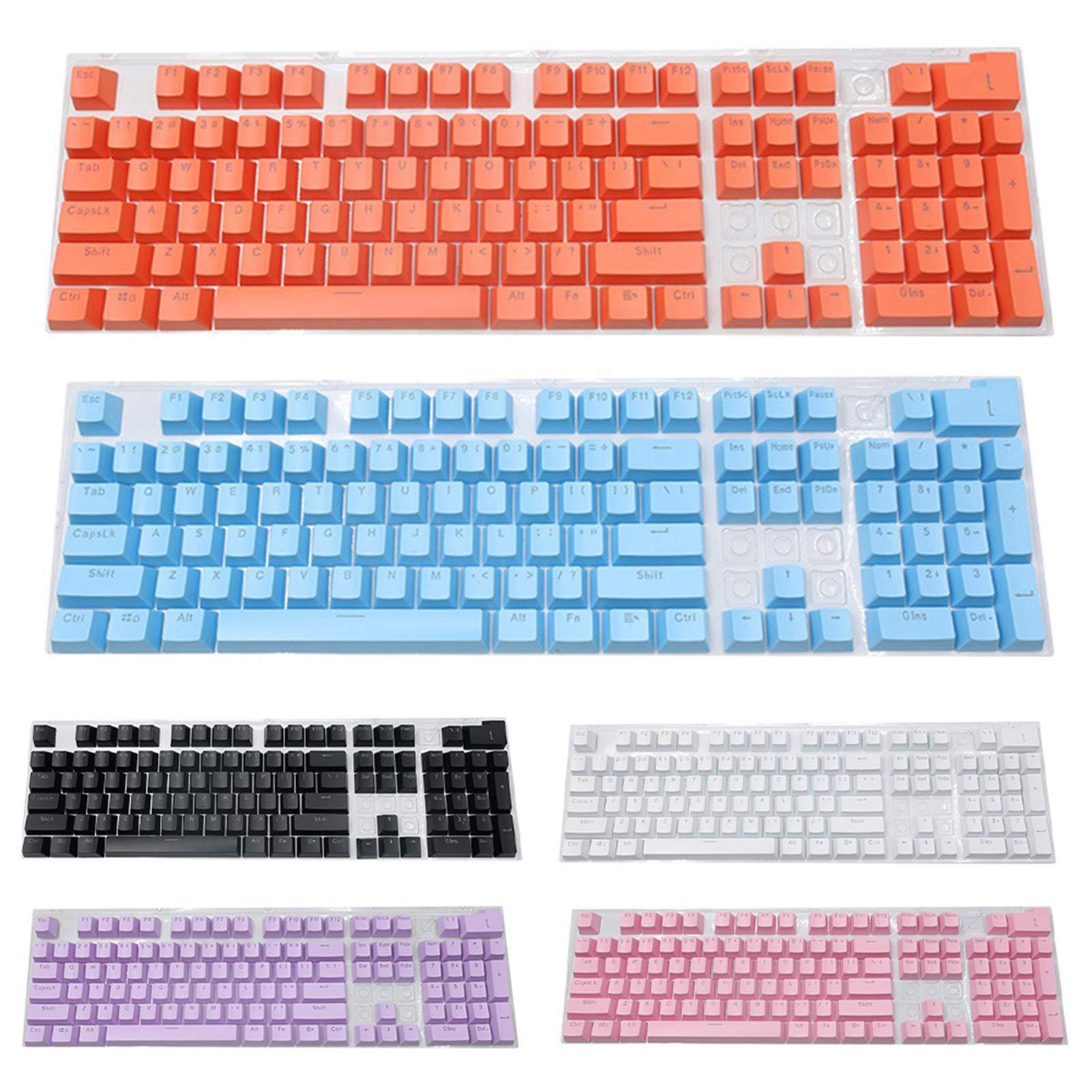 dalismotemp dalismotemp 104Pcs/Set Key Cap Universal Ergonomic ABS High-end Backlit Keycap or Mechanical Keyboard Multicolor Keycap Orange