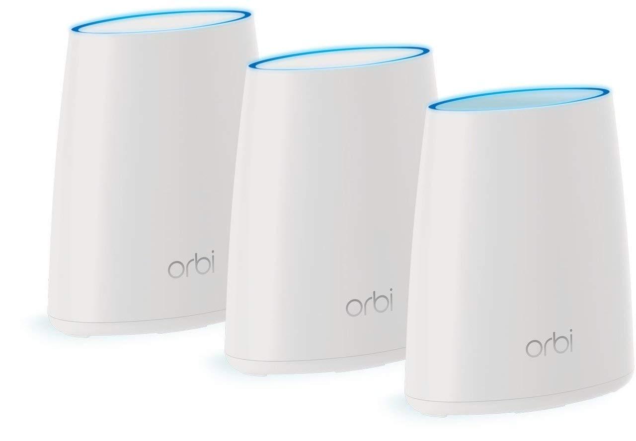 NETGEAR NETGEAR Orbi Whole Home Mesh WiFi System  3 Pack Route r& 2 Mini satellite extenders RBK43 (Renewed)