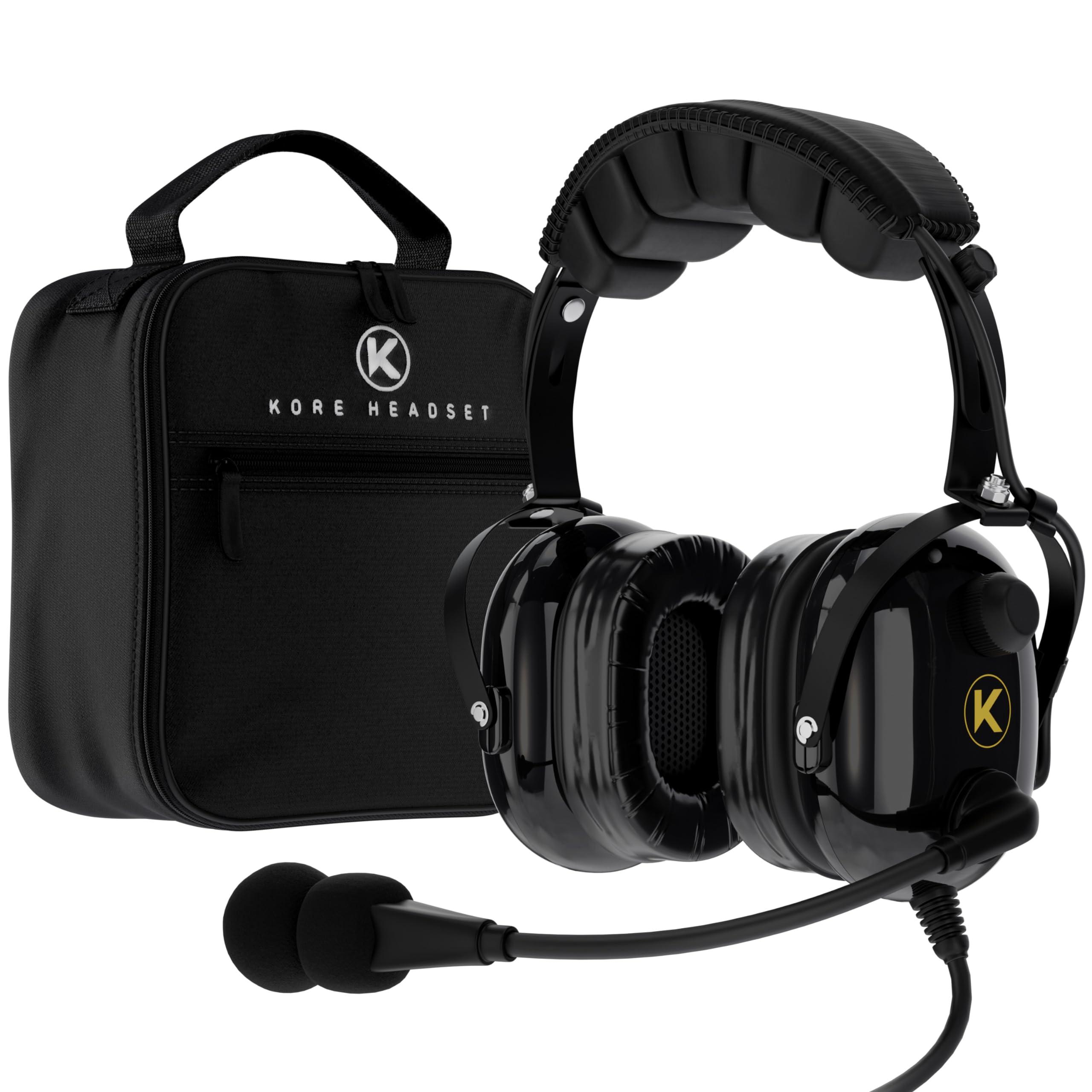 KORE AVIATION KORE AVIATION KA-1 General Aviation Headset for Pilots with 100% Cotton, Washable, Double Knit, Cloth Ear Cover (Sold in Pairs)
