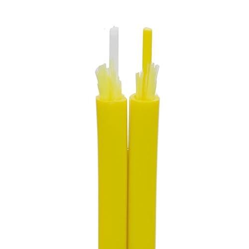 CableWholesale CableWholesale Bulk Zipcord Fiber Optic Cable, Singlemode, 9/125 Micron, Two Fiber - Duplex Fiber Optic Cable, Yellow, Riser Rated, Spool, 1000 feet