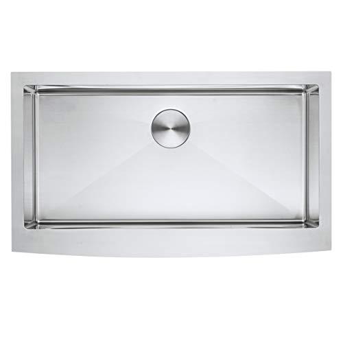 ZUHNE ZUHNE Stainless Steel Farmhouse Kitchen Sink (36-Inch Apron Front, 16-Gauge Single Bowl)