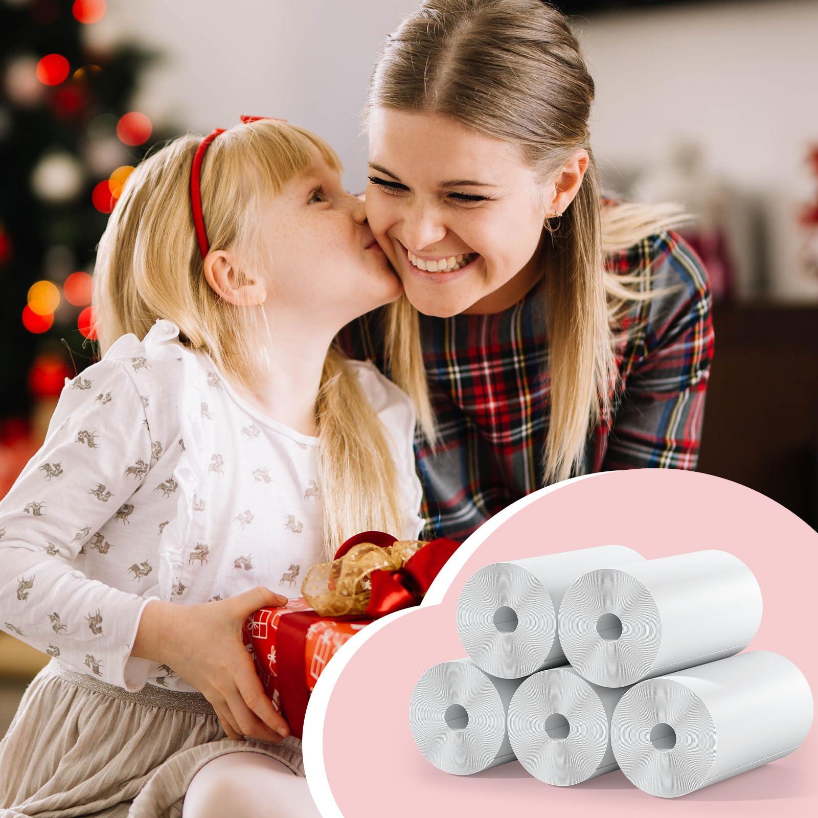 GREENKINDER Kids Instant Camera Refill Print Paper-5 Rolls for Kids Instant Print Camera,HD Printing Thermal Print Paper Set Portable Refill Print Paper