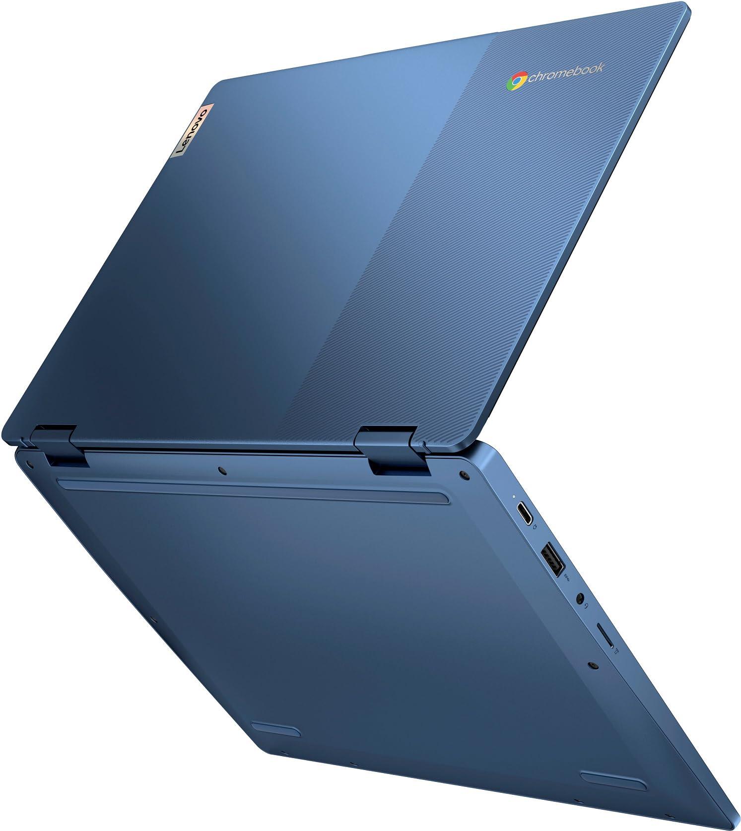 Lenovo Lenovo Flex 3 Chromebook 2-in-1 12.2" FHD+ Touchscreen Laptop (Intel N100, 4GB DDR5 RAM, 128GB (64GB eMMC + 64GB SD Card)) Student & Education, Webcam, NFC, HDMI, USB-C, IST Pen, Chrome OS, Blue