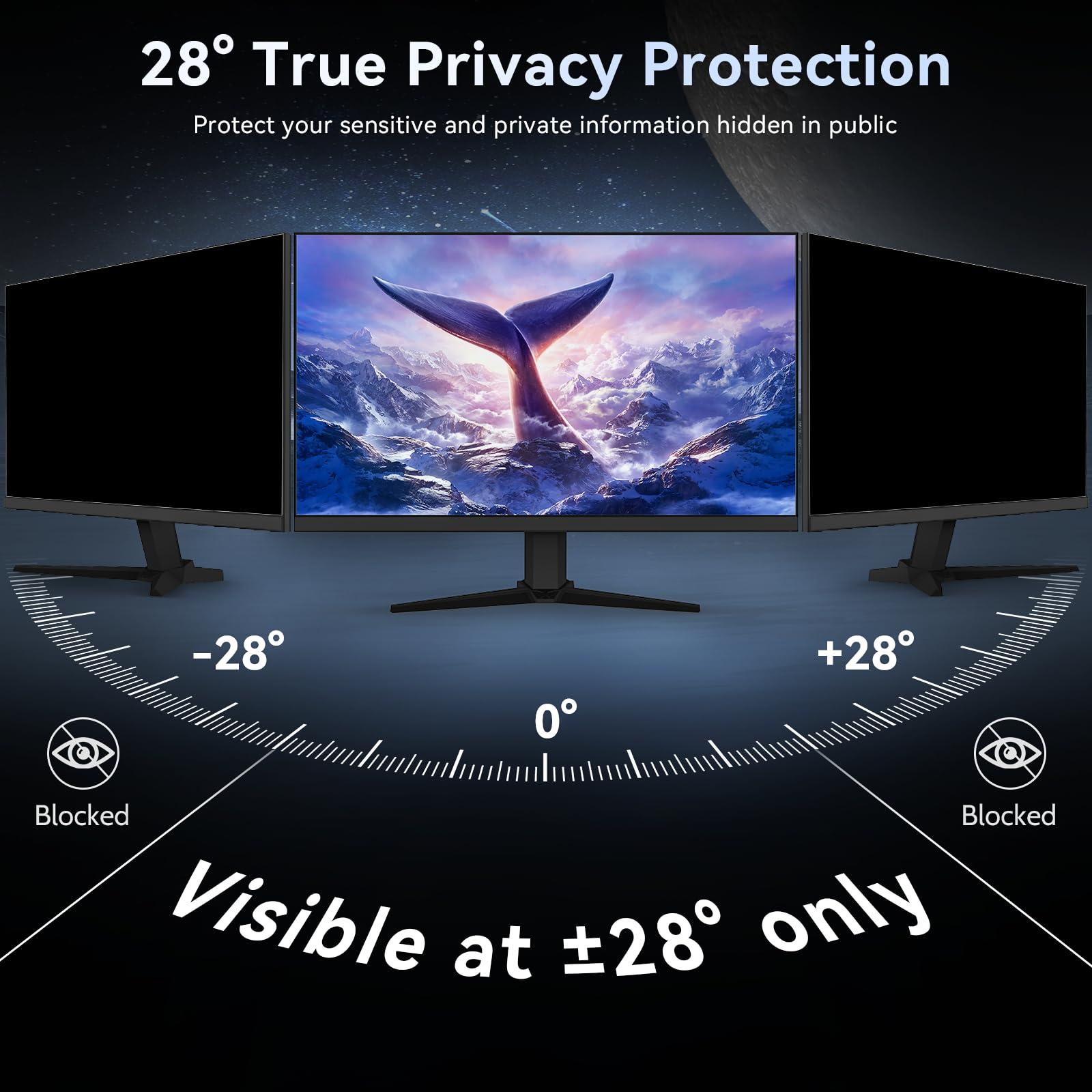 Protescreen [2-Pack] 29 Inch Computer Privacy Screen Filter for 21:9 Widescreen Monitor, Removable Eye Protection Anti Glare Blue Light Filter Privacy Shield, Anti Spy Screen Protector Film 29 In
