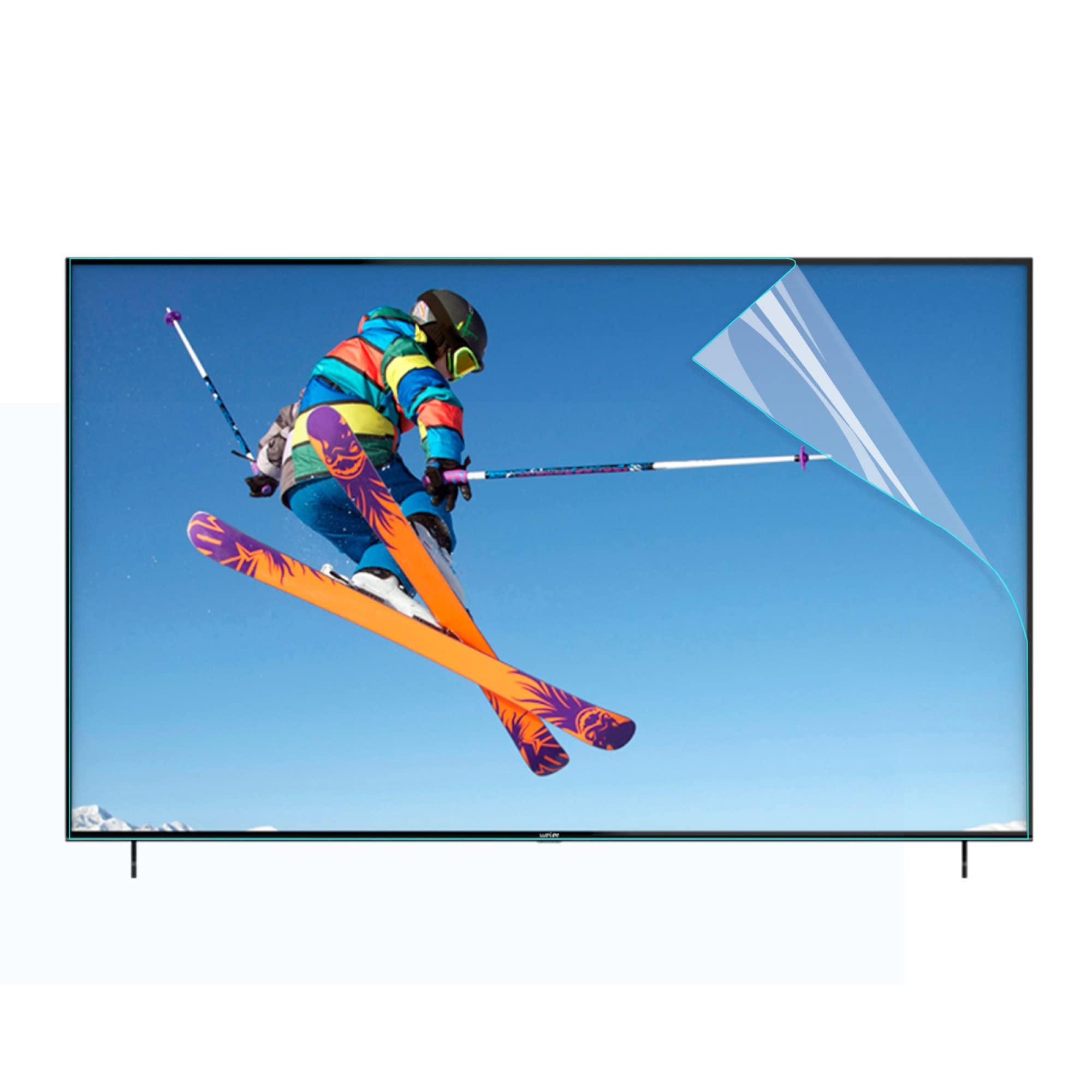 JQZWXX JQZWXX 43-75inch Anti-Glare TV Screen Protector, Blue Light Filter Anti Break Frosted Film, Eye Protection Matte Film for Sharp, Sony, Samsung, Hisense TV Computer Monitors / 55in1211x682mm