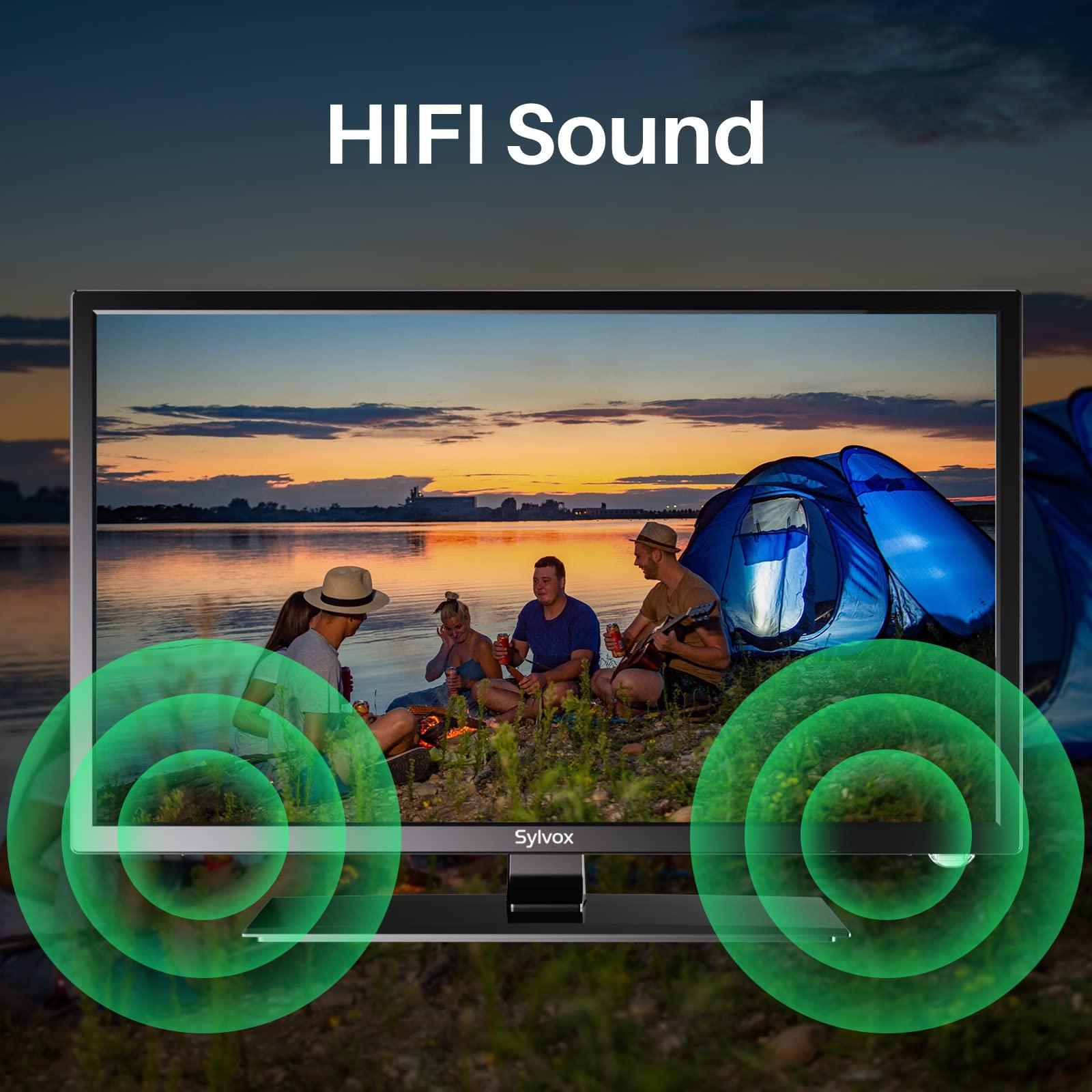 SYLVOX SYLVOX RV TV, 27-Inch 12 Volt Television, Smart Google TV, Full HD 1080P, DVD Built-in, 178 Wide Viewing, HDMI & USB Ports, AC/DC, Wide Voltage Protection, Trailer Seies