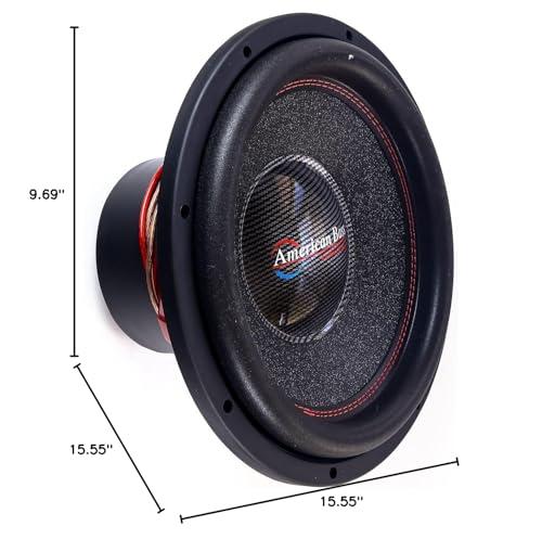 American Bass American Bass Hawk 15 Inch Subwoofer 1500 Watt RMS and 3000 Watt Max Power, 4 Ohm Impedance, 200-oz Magnet, and 3-inch Voice Coil, Pack of 1