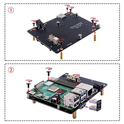GeeekPi GeeekPi SATA Storage for Raspberry Pi 4, 2.5 inch SATA HDD/SSD Expansion Board X825 V2.0 USB3.0 Shield for Raspberry Pi 4 Model B ( Only for Raspberry Pi 4B )