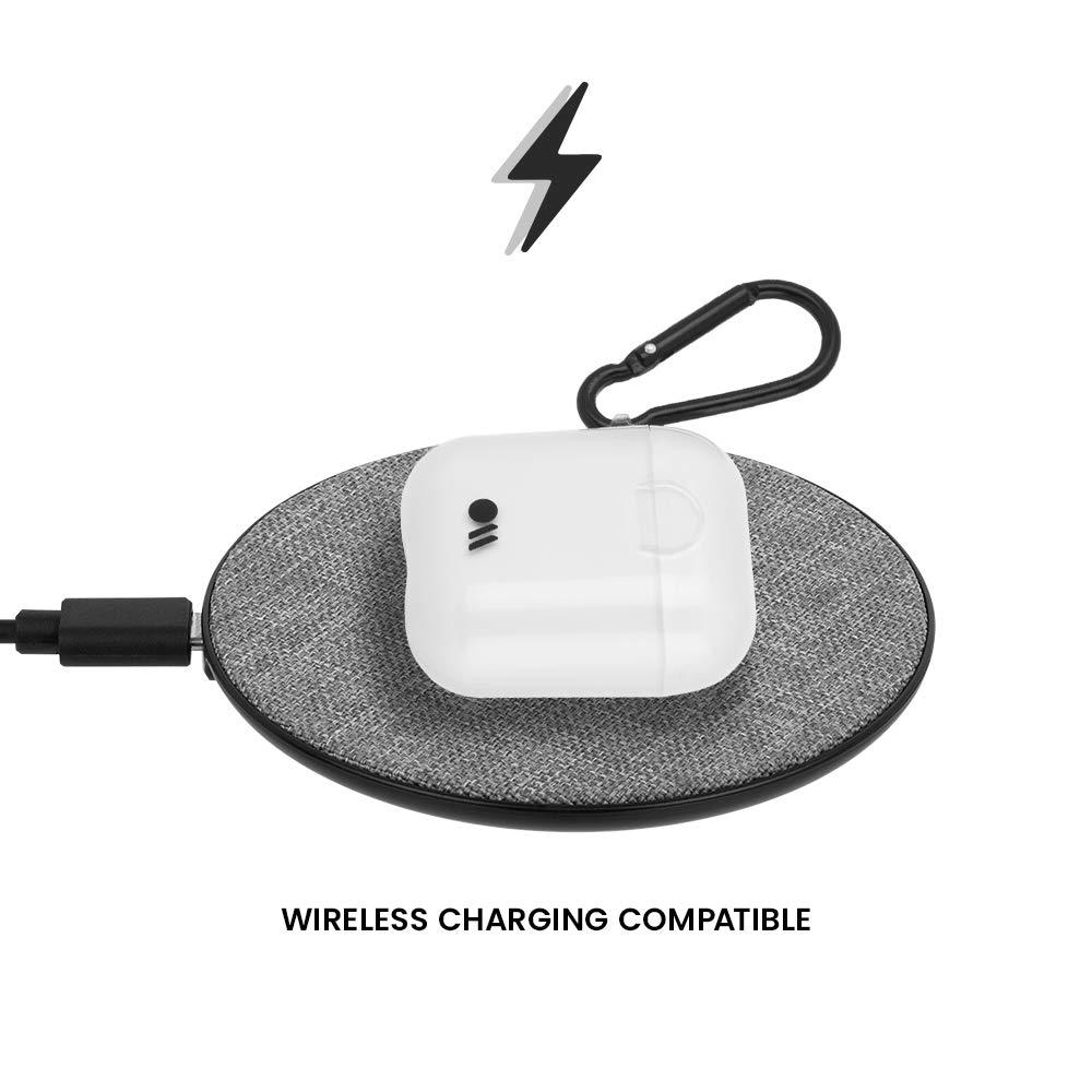 Case-Mate Case-Mate - Airpods Case - Clear - Compatible Apple AirPods Series 1 & 2 - Clear w/Black Carabineer, One Size