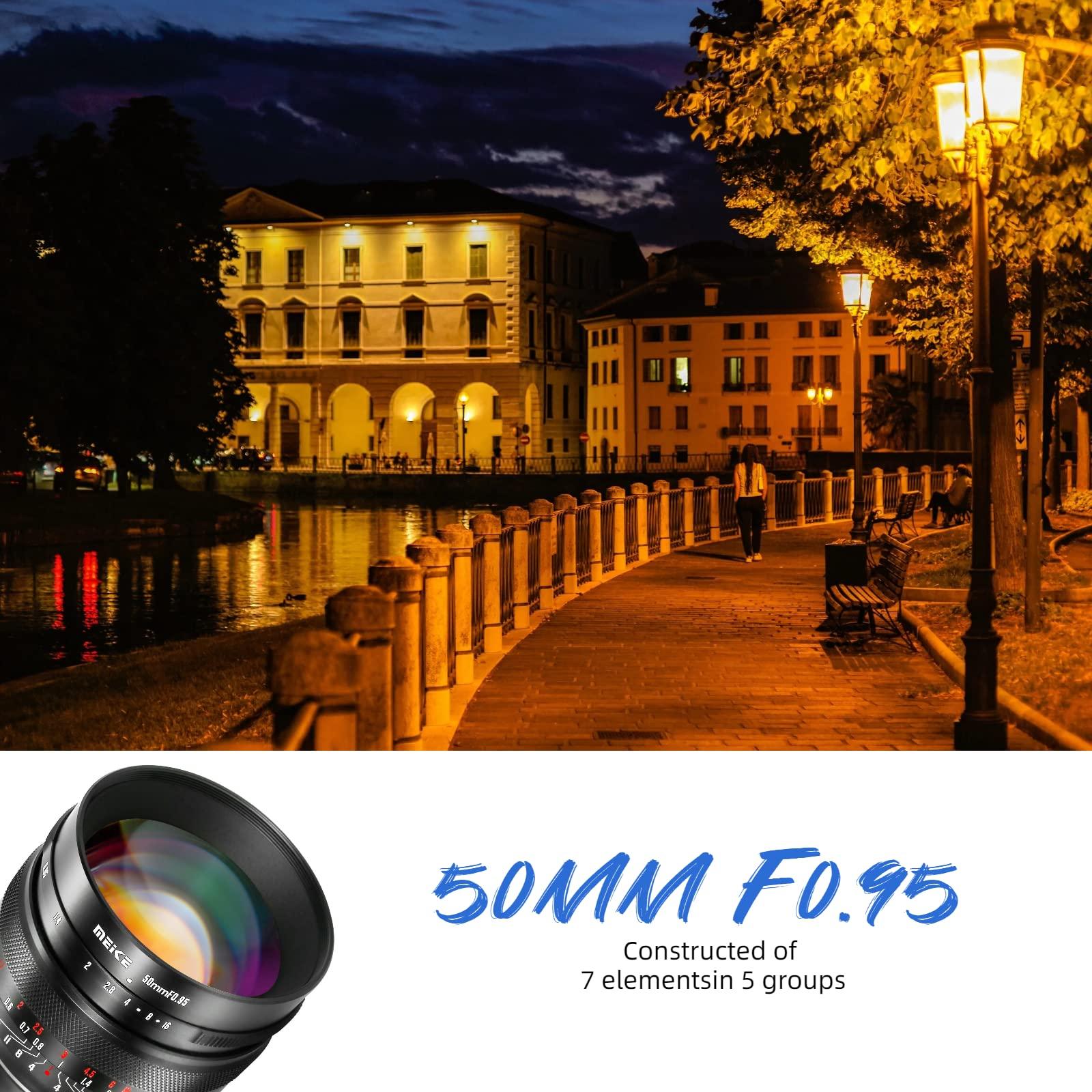 Meike Meike 50mm f0.95 Large Aperture Manual Focus Lens Compatible with Nikon Z Mount Cameras Z50 Z5 Z6 Z7 Z6II Z7II Z30 Zfc Under APS-C Mode