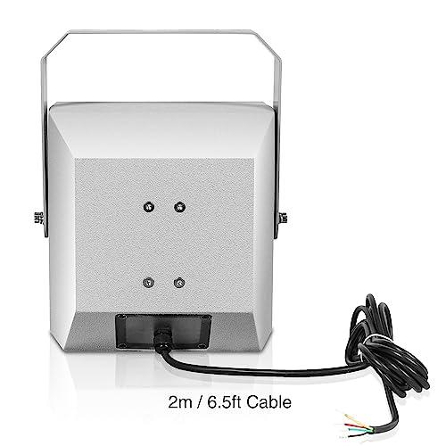 Sound Town Sound Town IP55 Certified 2-Way 70V/100V 6" Coaxial Weather-Resistant Installation Loudspeaker with U Bracket, Gray (TITAN-6G)