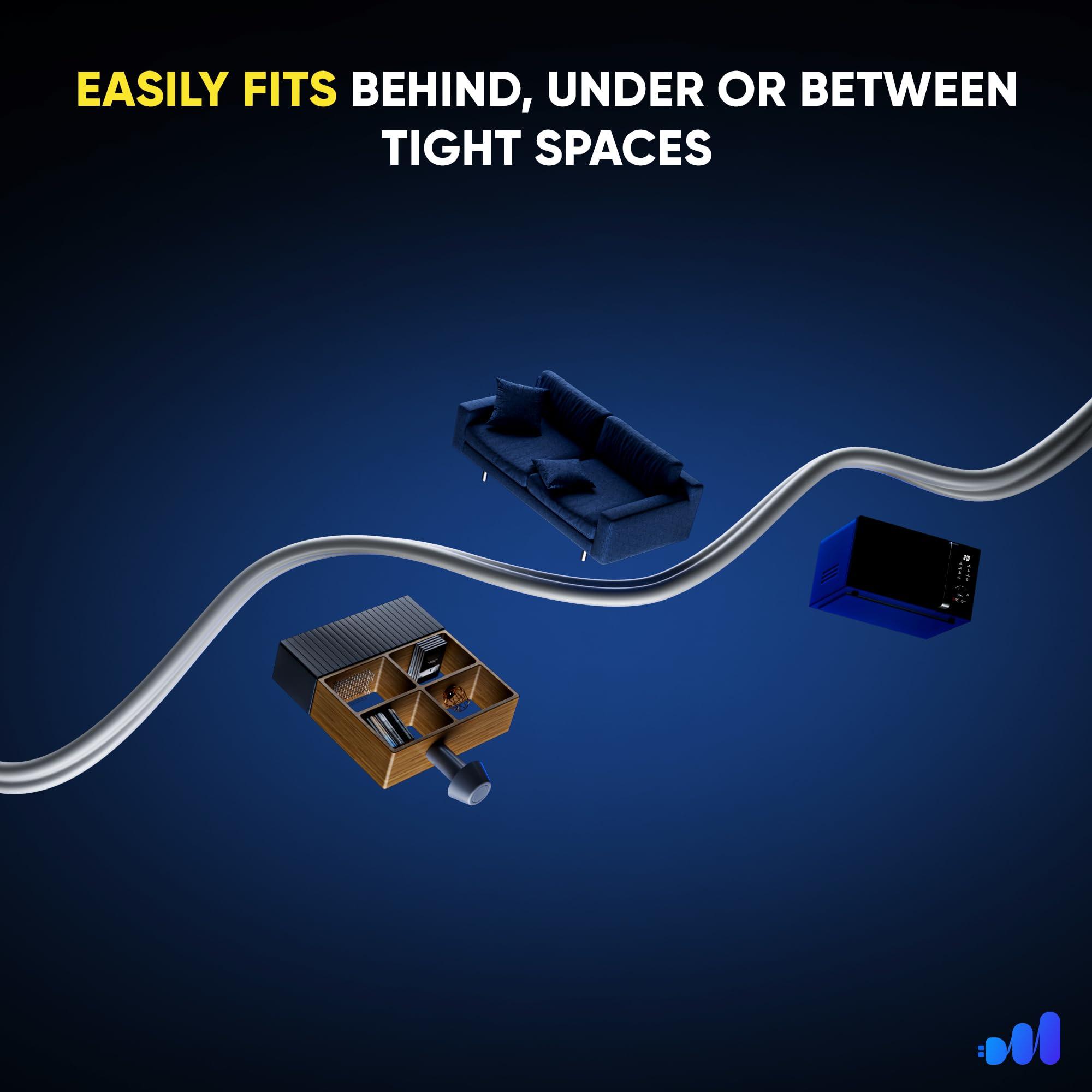 Maximm Maximm 2-Prong TV Power Cord 6ft, 360 Rotating Flat Plug, UL Listed, Non-Polarized, Compatible with Samsung, LG, Sony, TCL, Hisense, and More LED LCD Smart TVs, White