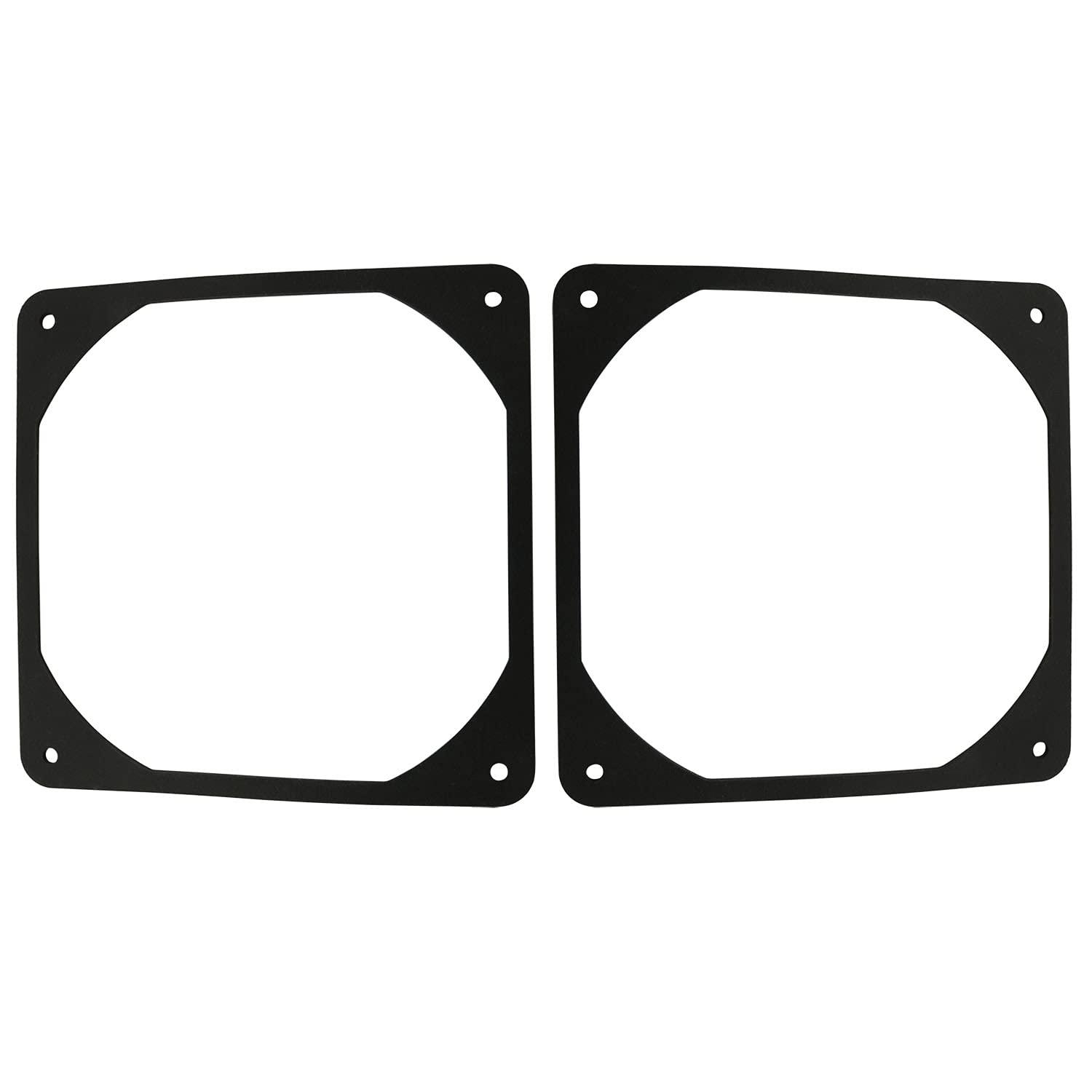 ZYAMY ZYAMY 2pcs 120mm Black Antivibration Rubber Fan Gasket 120 x 120 mm 12cm Shock Absorption Pad for Computer PC Case, Black