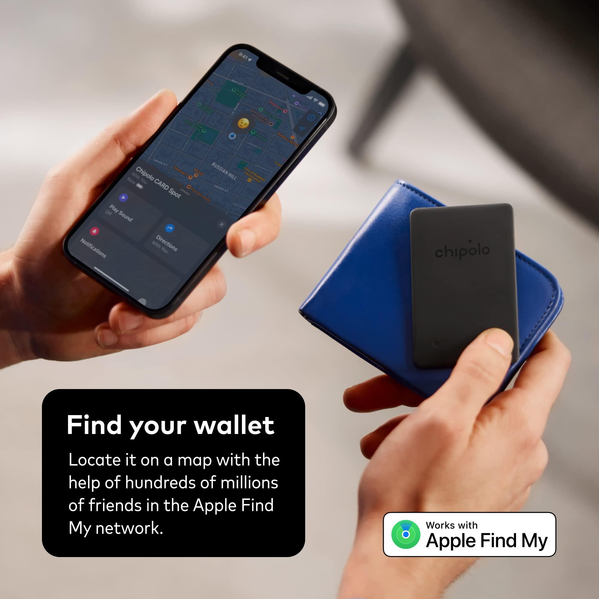 Chipolo Chipolo Card Spot - Wallet Tracker, Bluetooth Finder for Wallet, Passports - Works with The Apple Find My app (iOS ONLY)